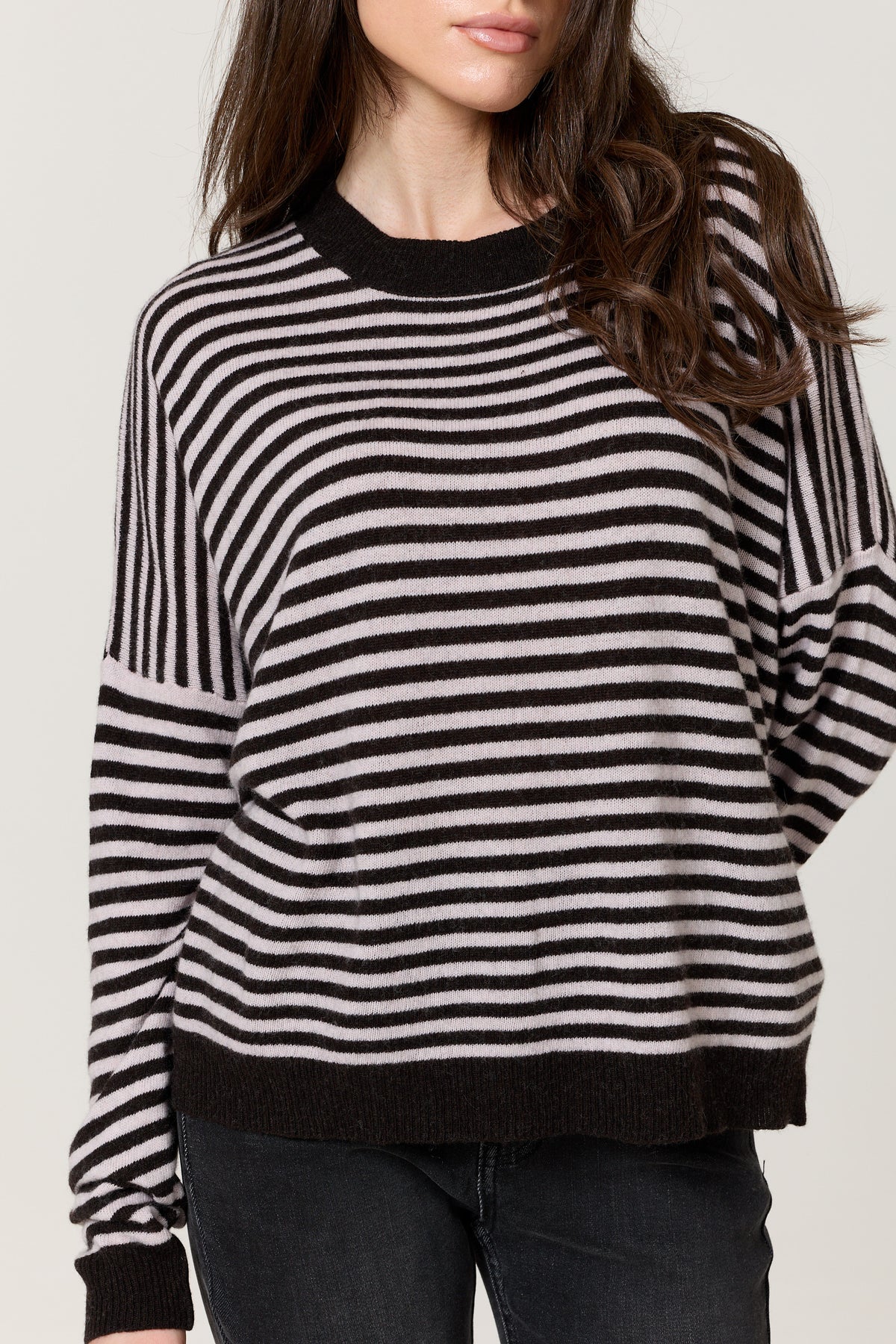 
                  
                    Black Stripe Wool Cashmere Blend Jumper
                  
                