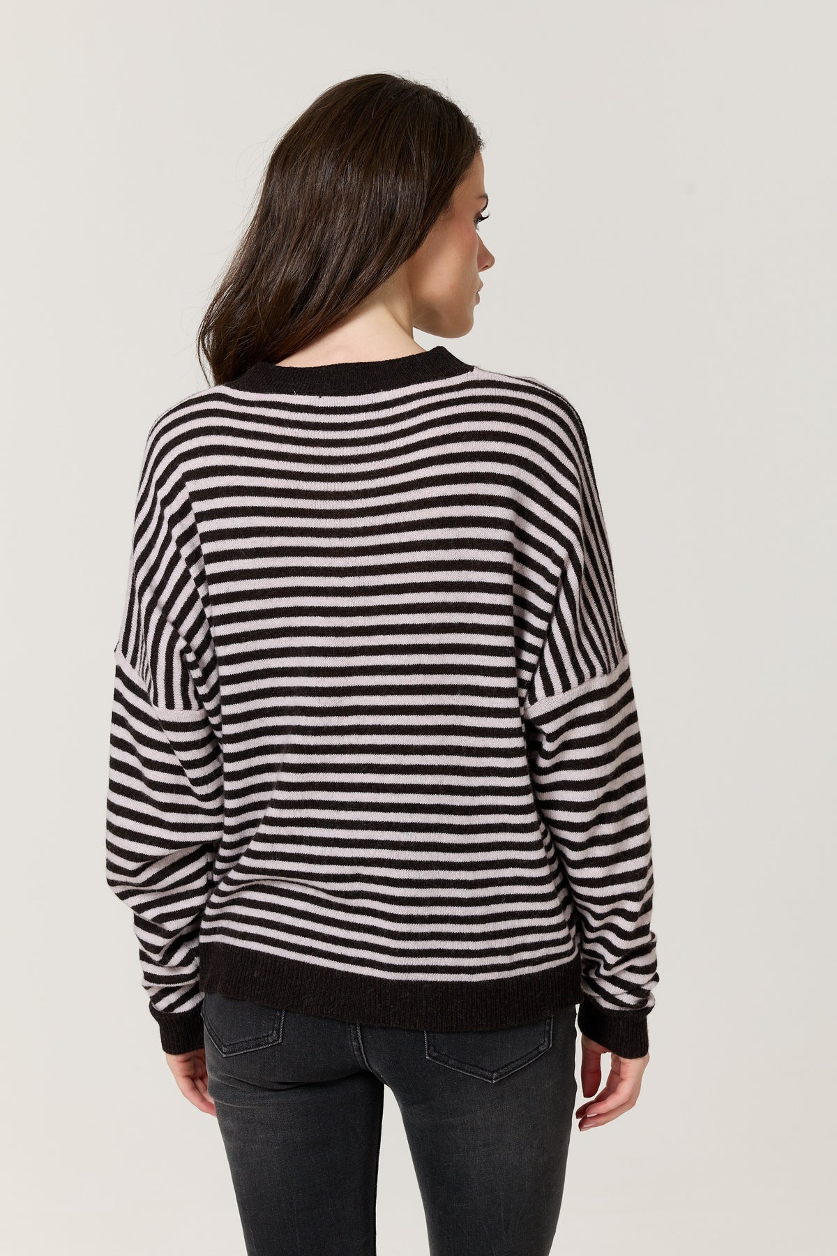 
                  
                    Black Stripe Wool Cashmere Blend Jumper
                  
                