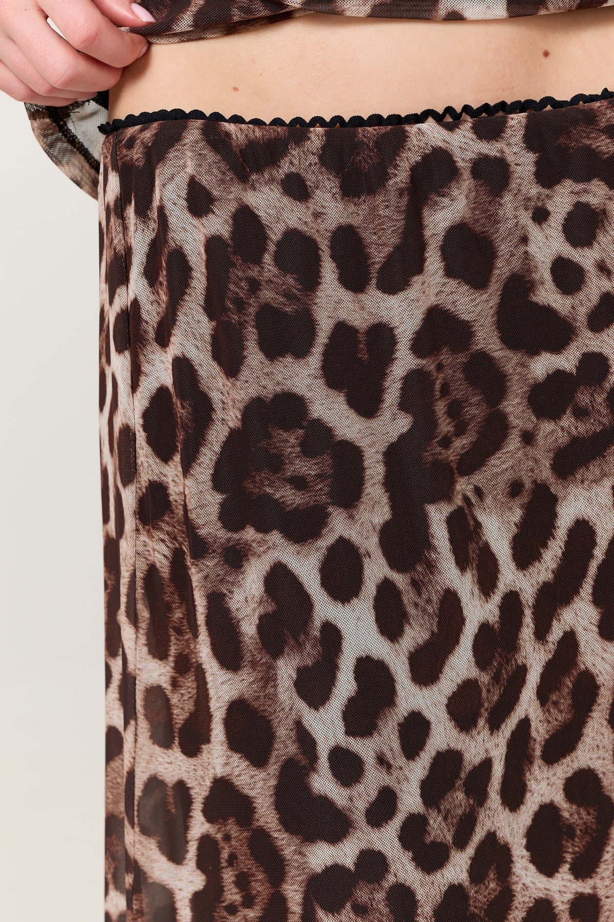 
                  
                    Leopard Print Mesh Cami & Maxi Skirt Set
                  
                