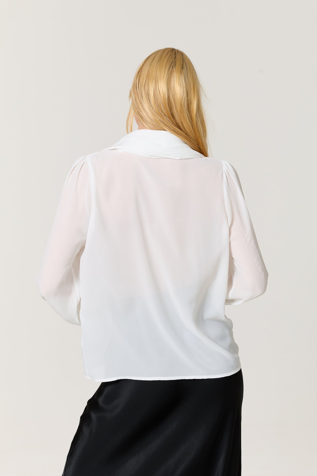 
                  
                    White Cape Detail Pleated Blouse
                  
                