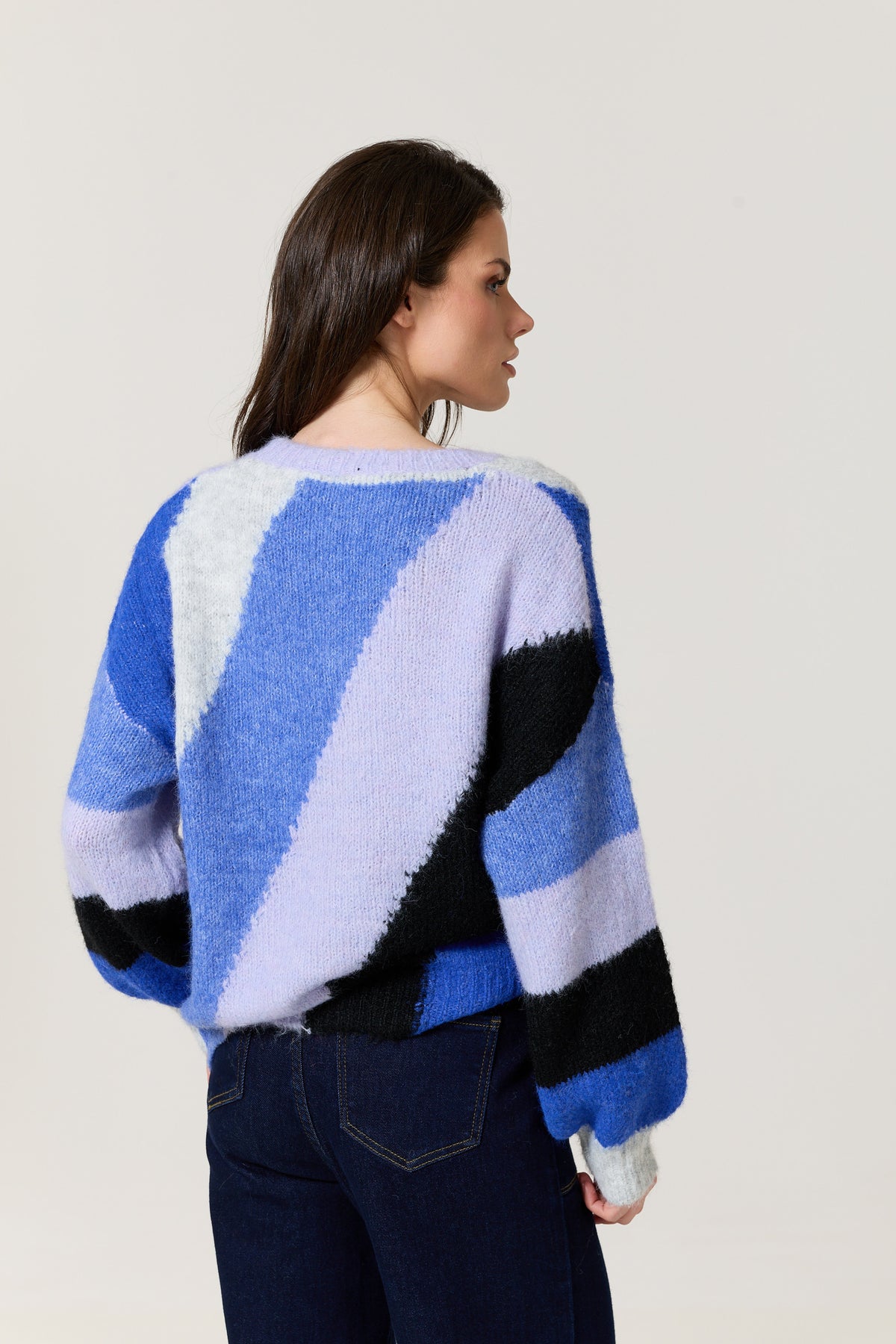 
                  
                    Blue Multi Abstract Wool Blend Jumper
                  
                