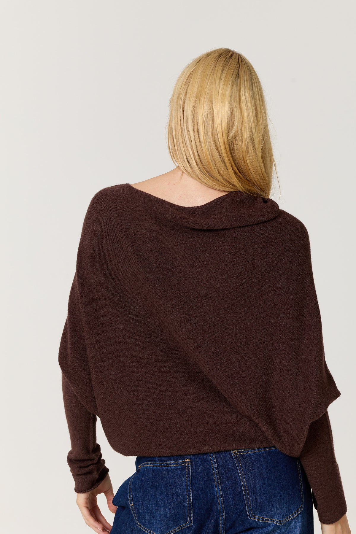 
                  
                    Brown Oversized Batwing Knit Jumper
                  
                