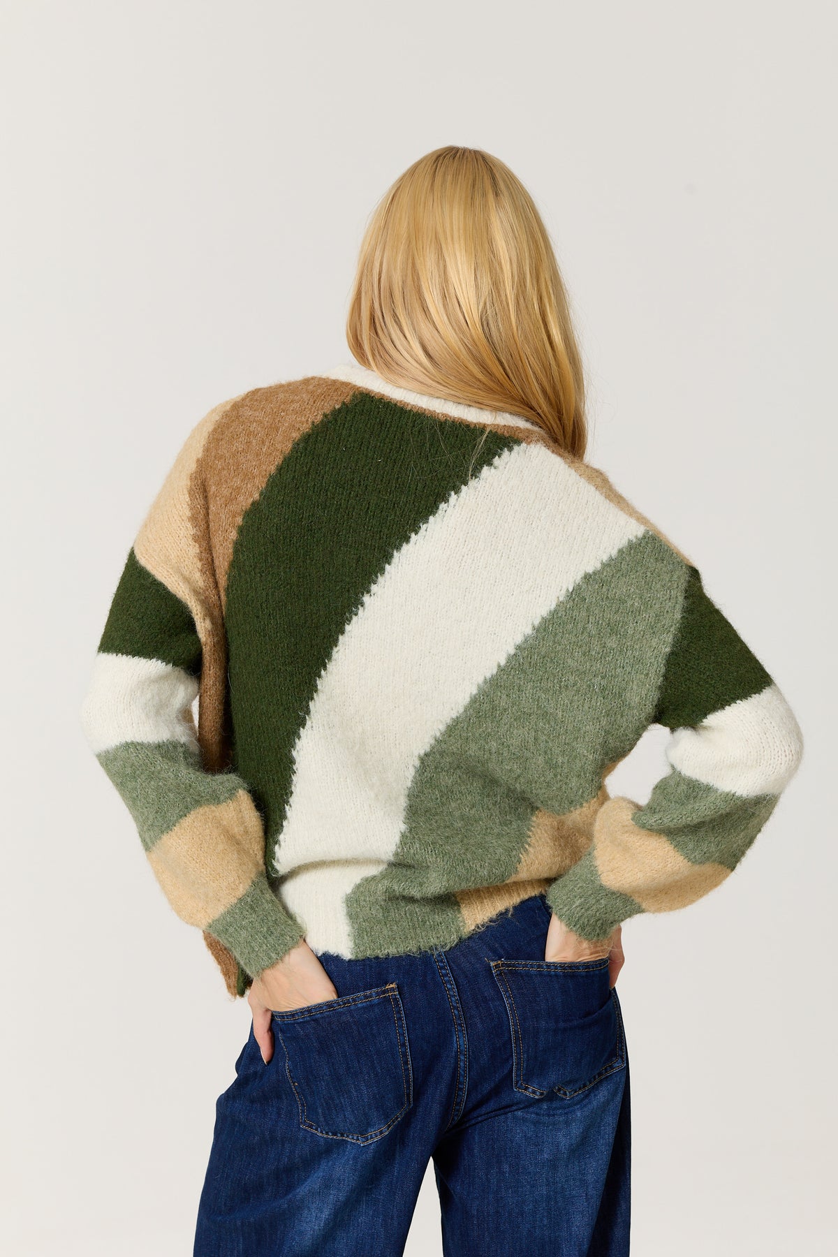 
                  
                    Green Multi Abstract Wool Blend Jumper
                  
                