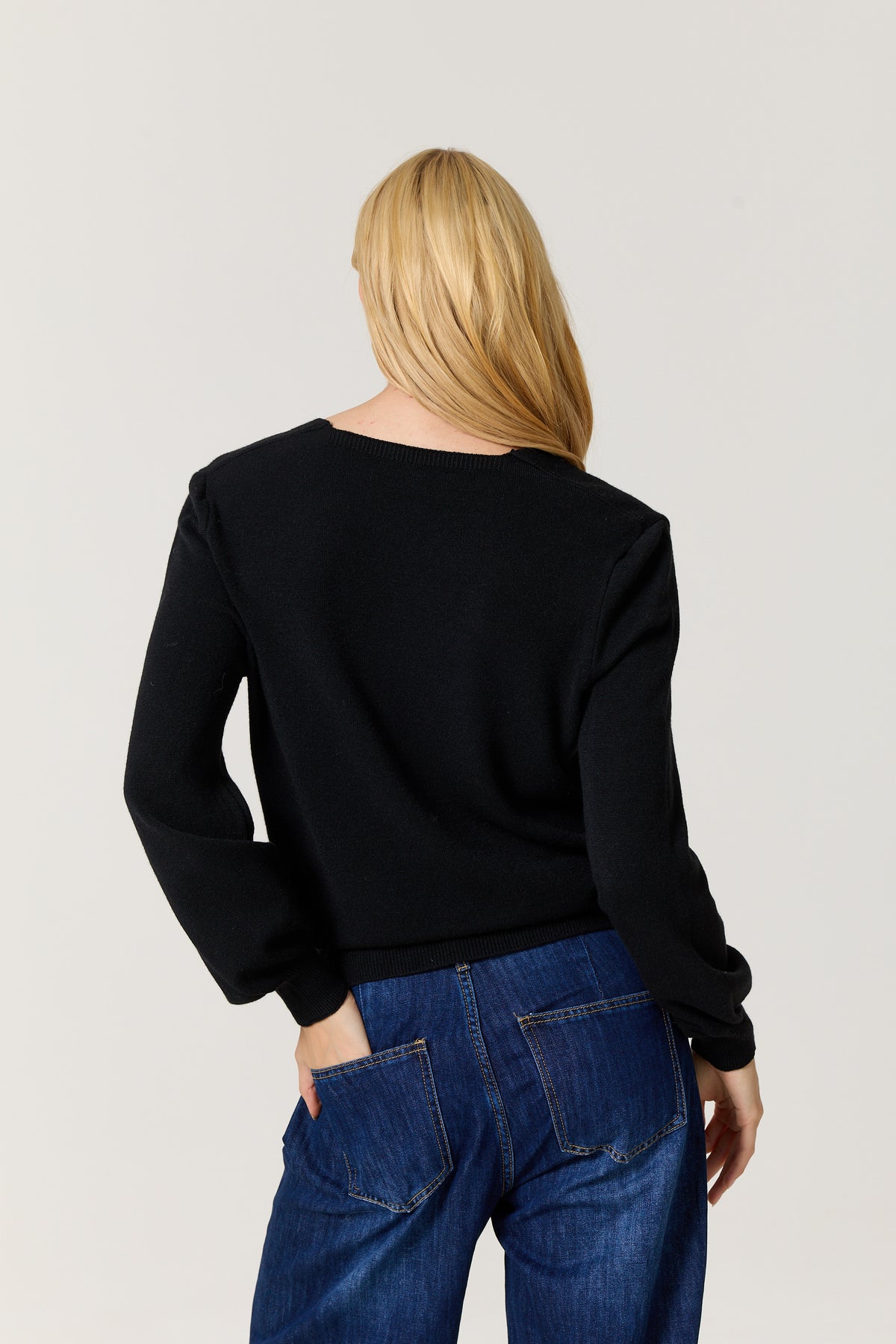 
                  
                    Black V-Neck Button Front Cardigan
                  
                
