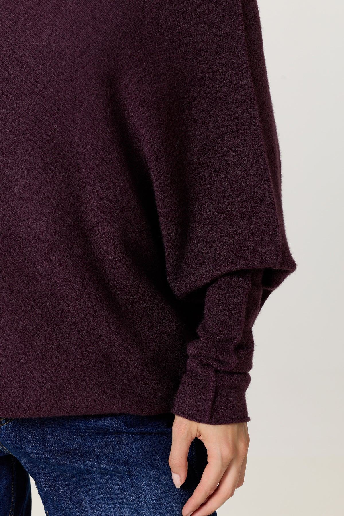 
                  
                    Purple Oversized Batwing Knit Jumper
                  
                