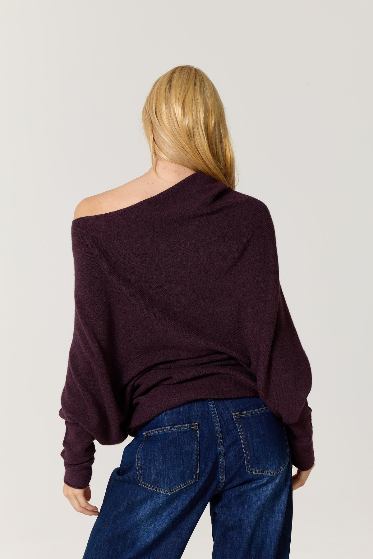 
                  
                    Purple Oversized Batwing Knit Jumper
                  
                