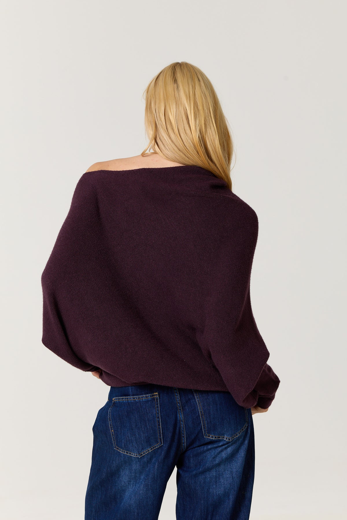 
                  
                    Purple Oversized Batwing Knit Jumper
                  
                