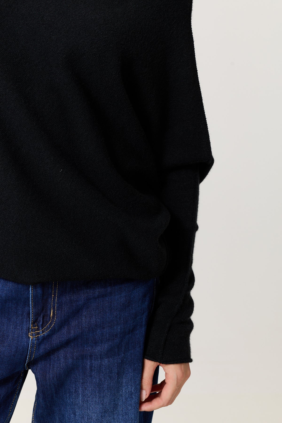 
                  
                    Black Oversized Batwing Knit Jumper
                  
                