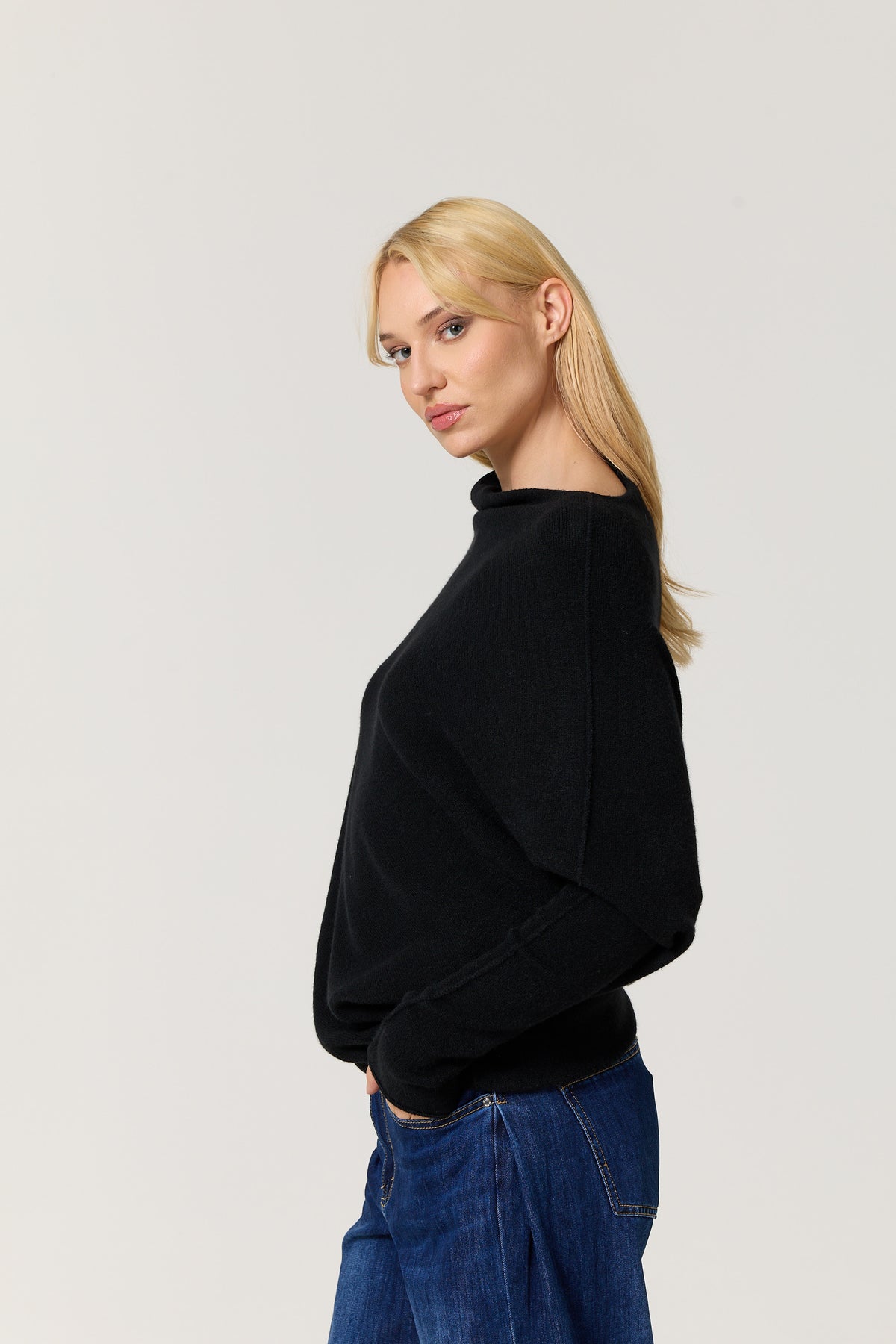 
                  
                    Black Oversized Batwing Knit Jumper
                  
                