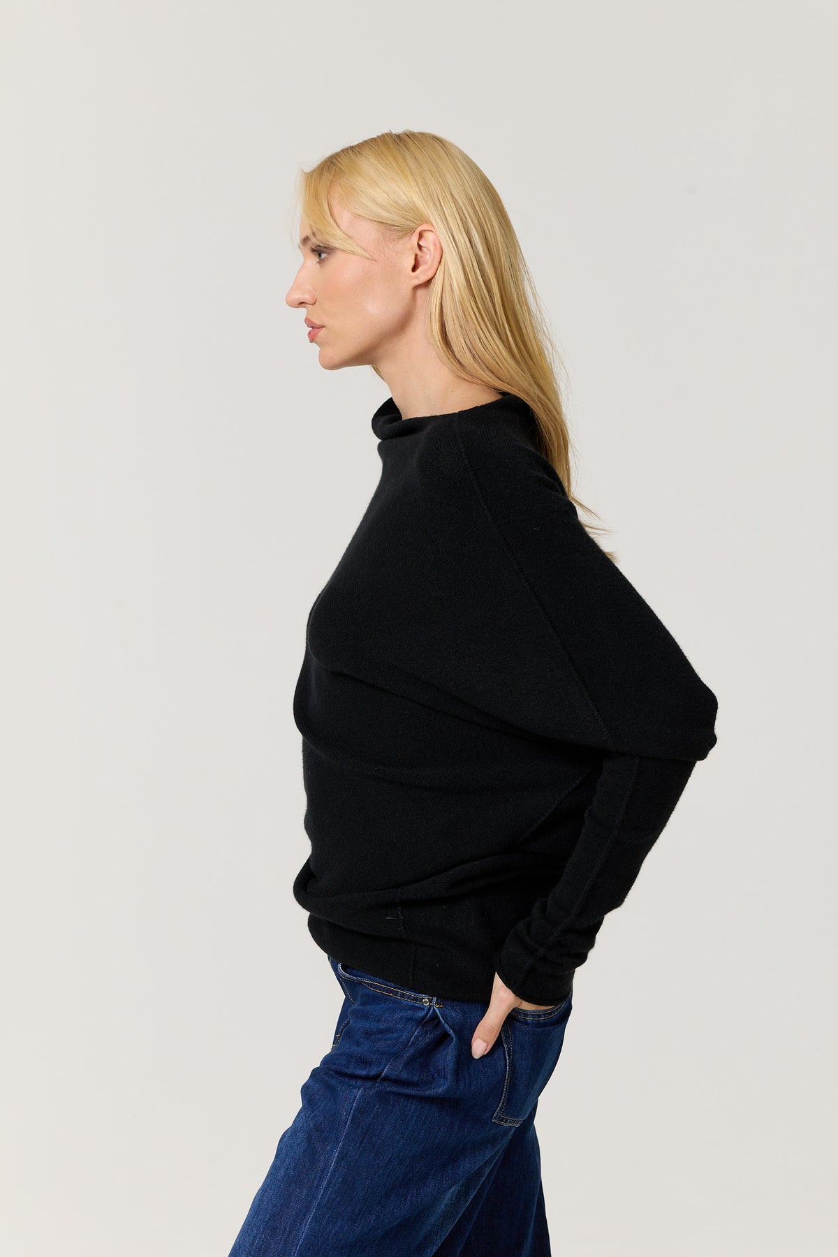 
                  
                    Black Oversized Batwing Knit Jumper
                  
                