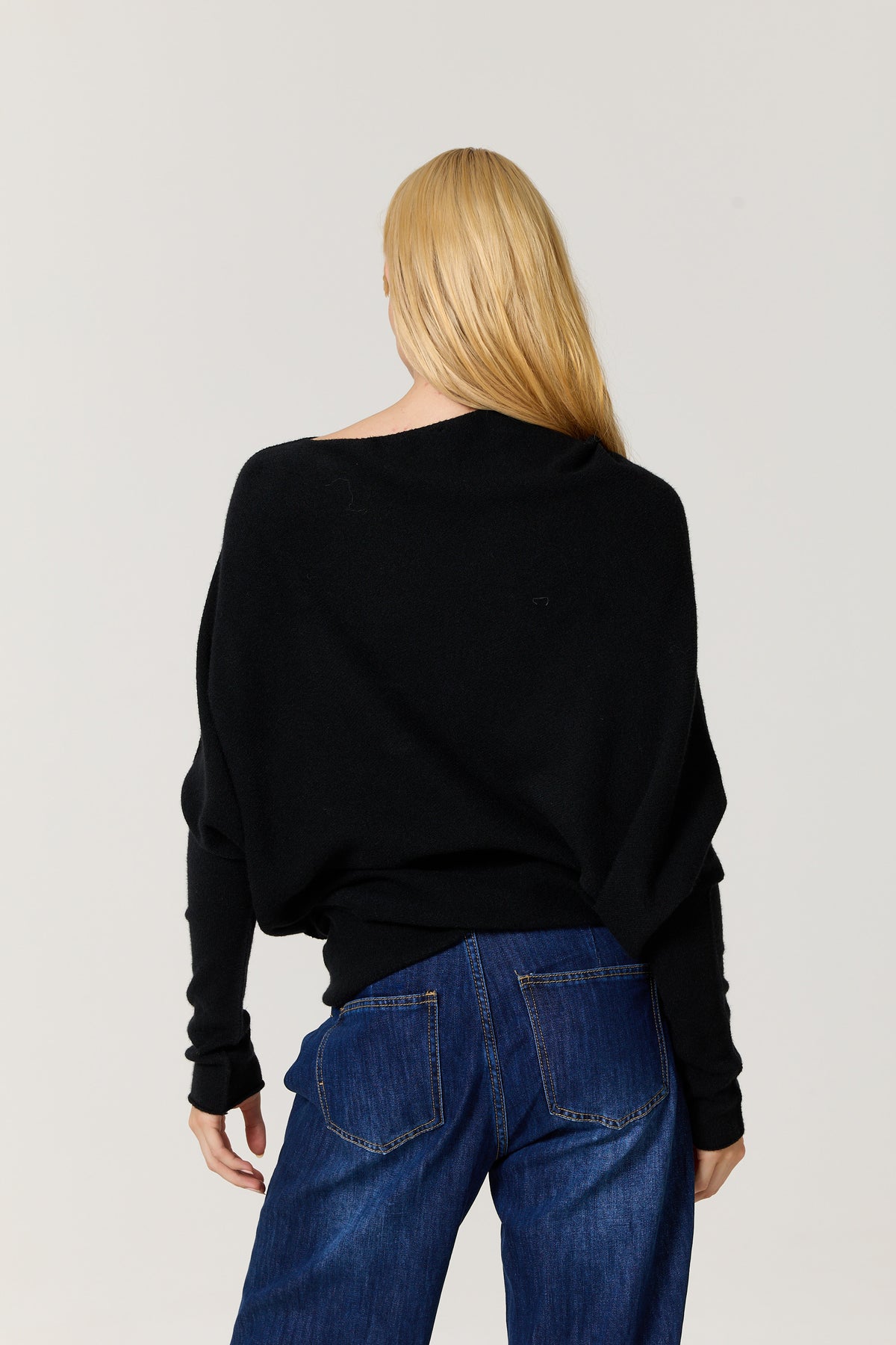 
                  
                    Black Oversized Batwing Knit Jumper
                  
                