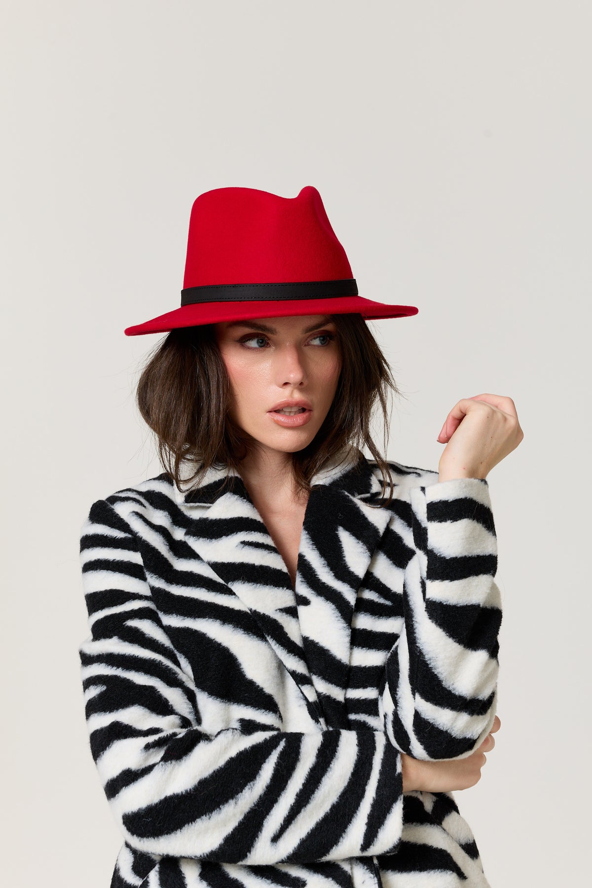 
                  
                    Zebra Print Wool Blend Long Coat
                  
                