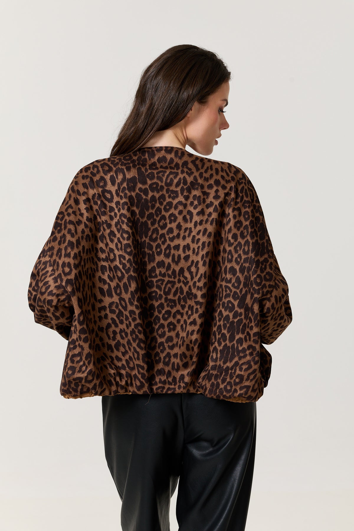 
                  
                    Brown Leopard Print Zip Jacket
                  
                