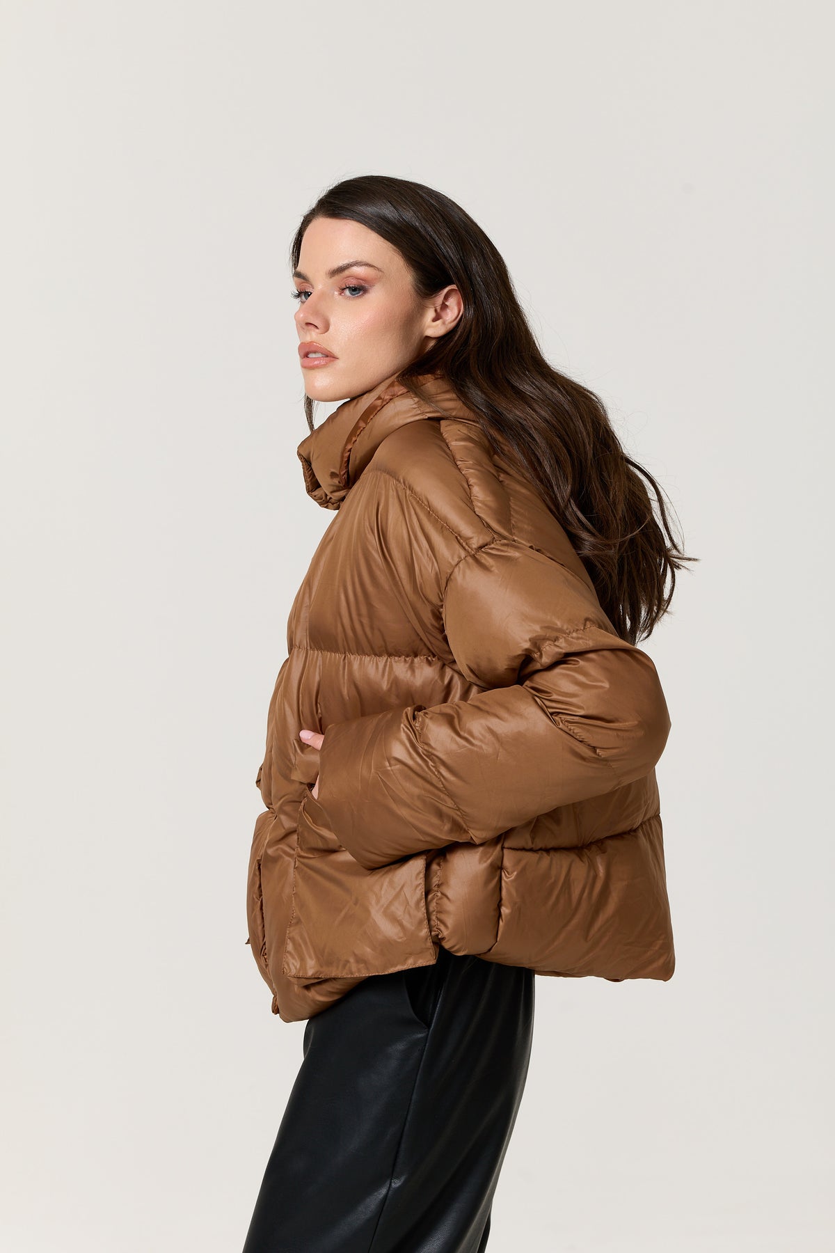 
                  
                    Brown Hooded Puffer Jacket
                  
                