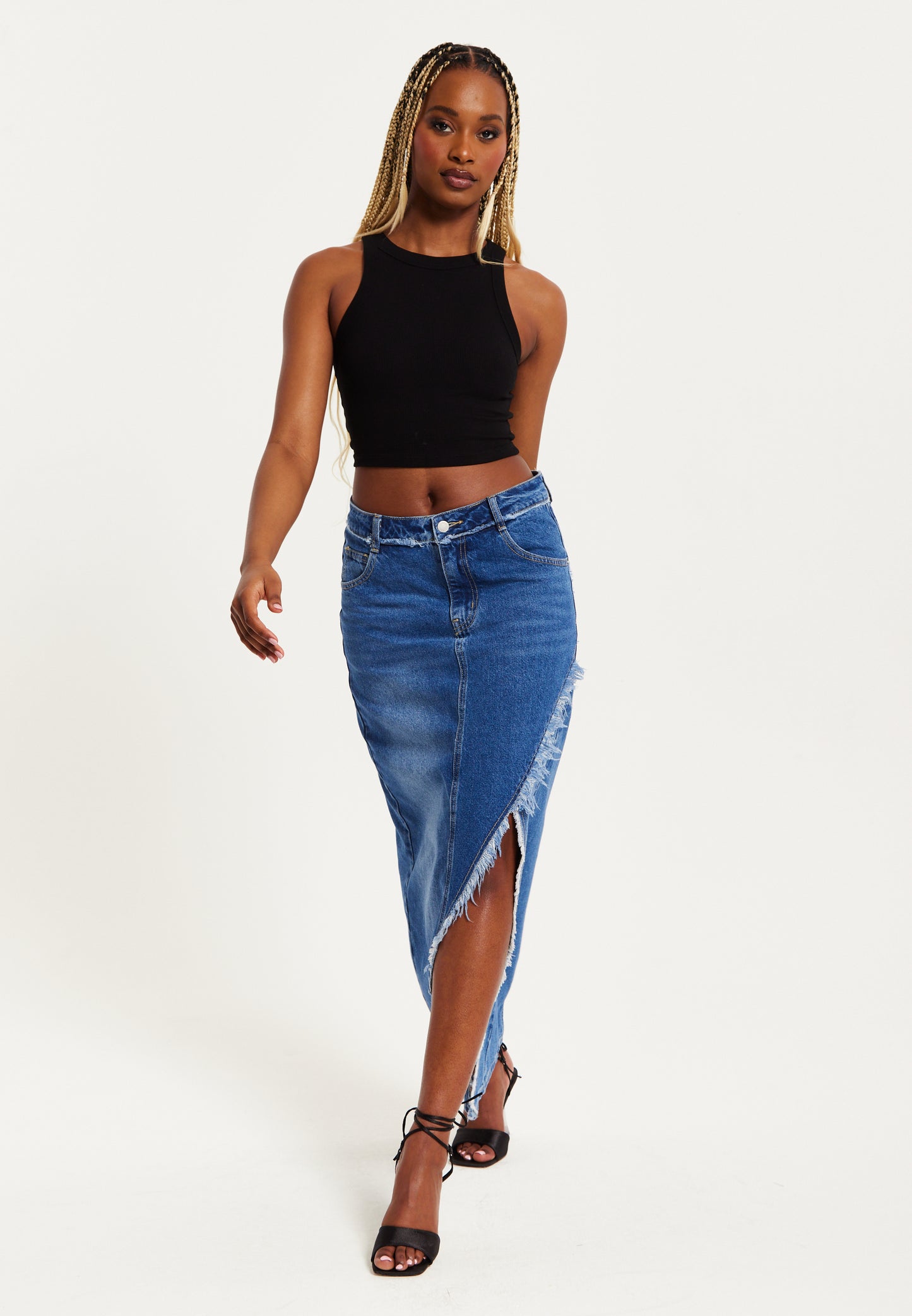 Denim Maxi Skirt Plus Size Denim Skirt A Line Denim Maxi Skirt