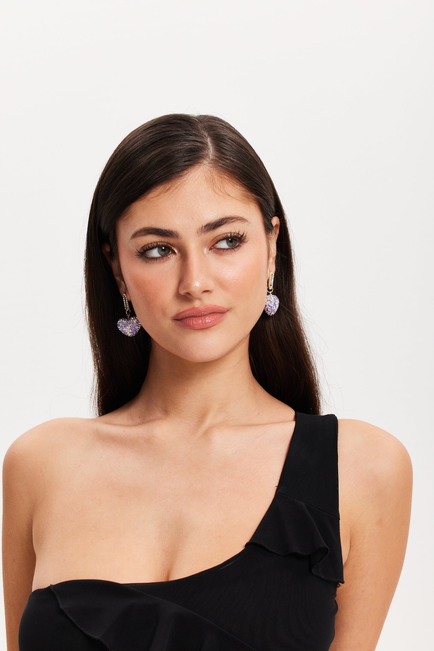 
                  
                    Liquorish Heart Shape Drop Style Earrings With Diamonte Embelishment
                  
                