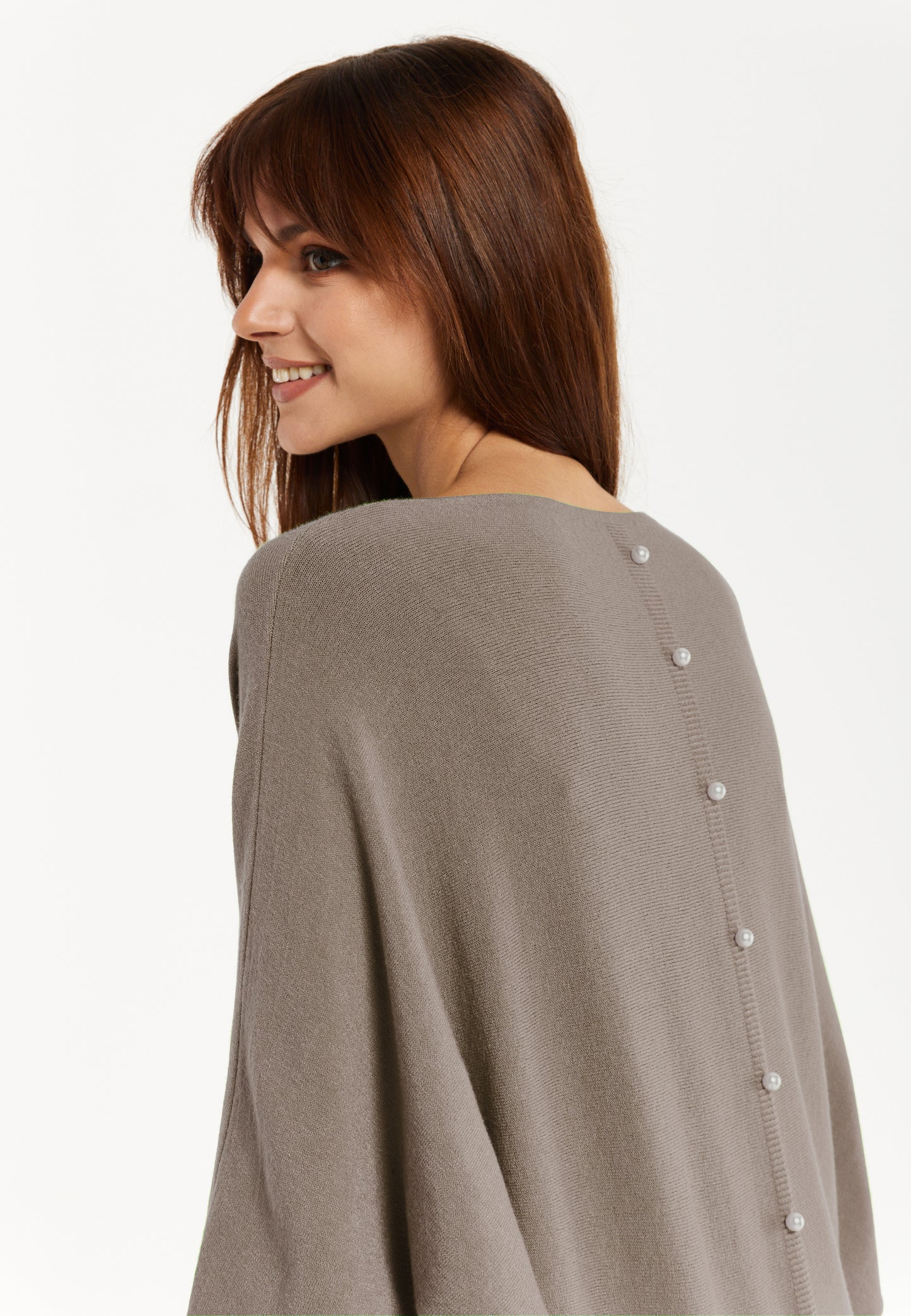 
                  
                    Liquorish Back Pearl-Button Detail Jumper Brown
                  
                