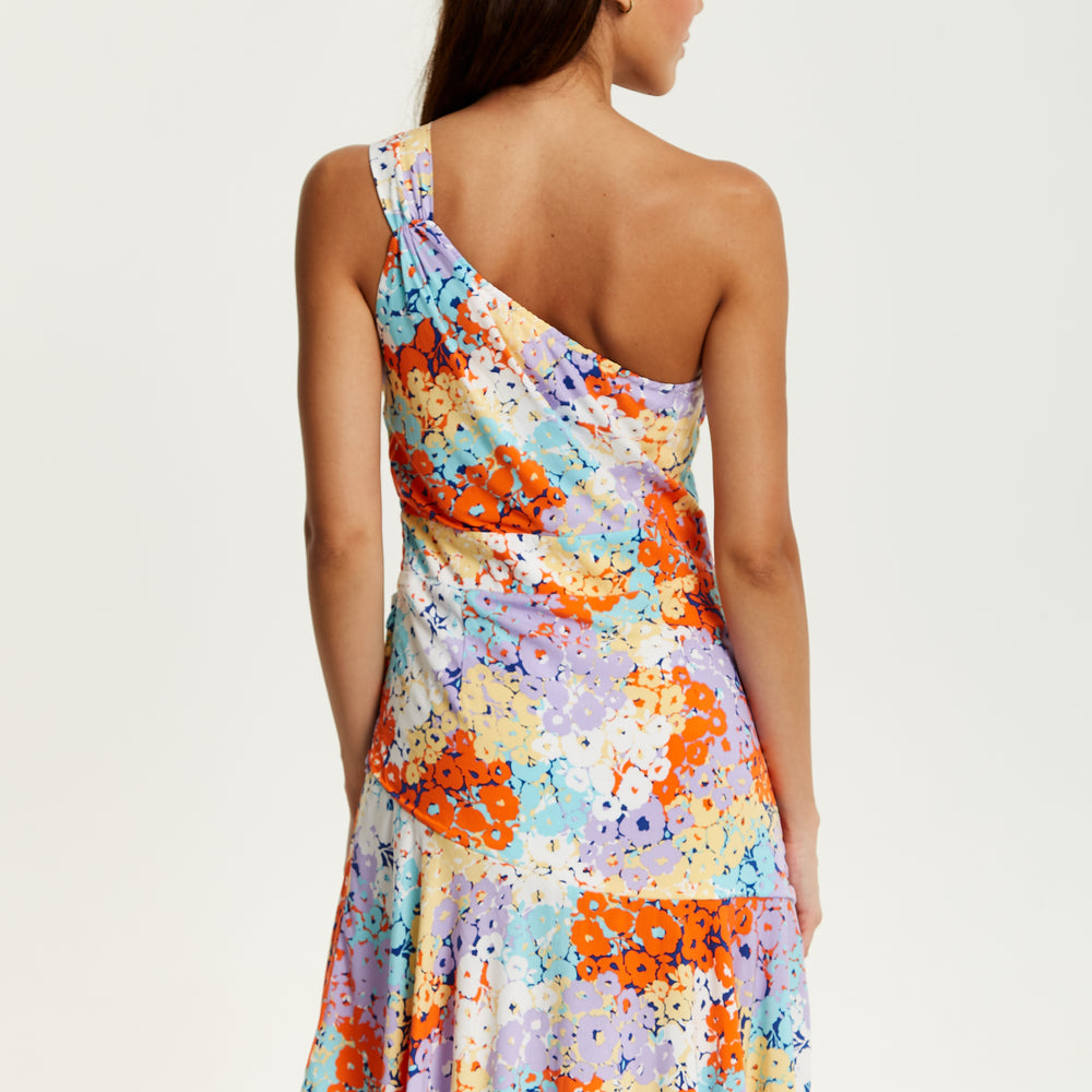 
                  
                    Liquorish Multicolour Floral Print One Shoulder Mini Dress
                  
                