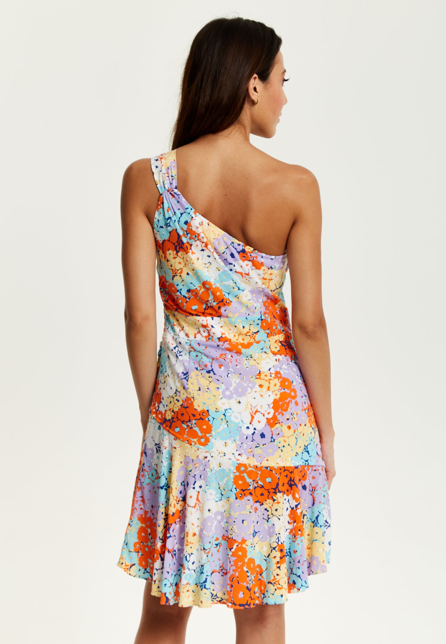 
                  
                    Liquorish Multicolour Floral Print One Shoulder Mini Dress
                  
                