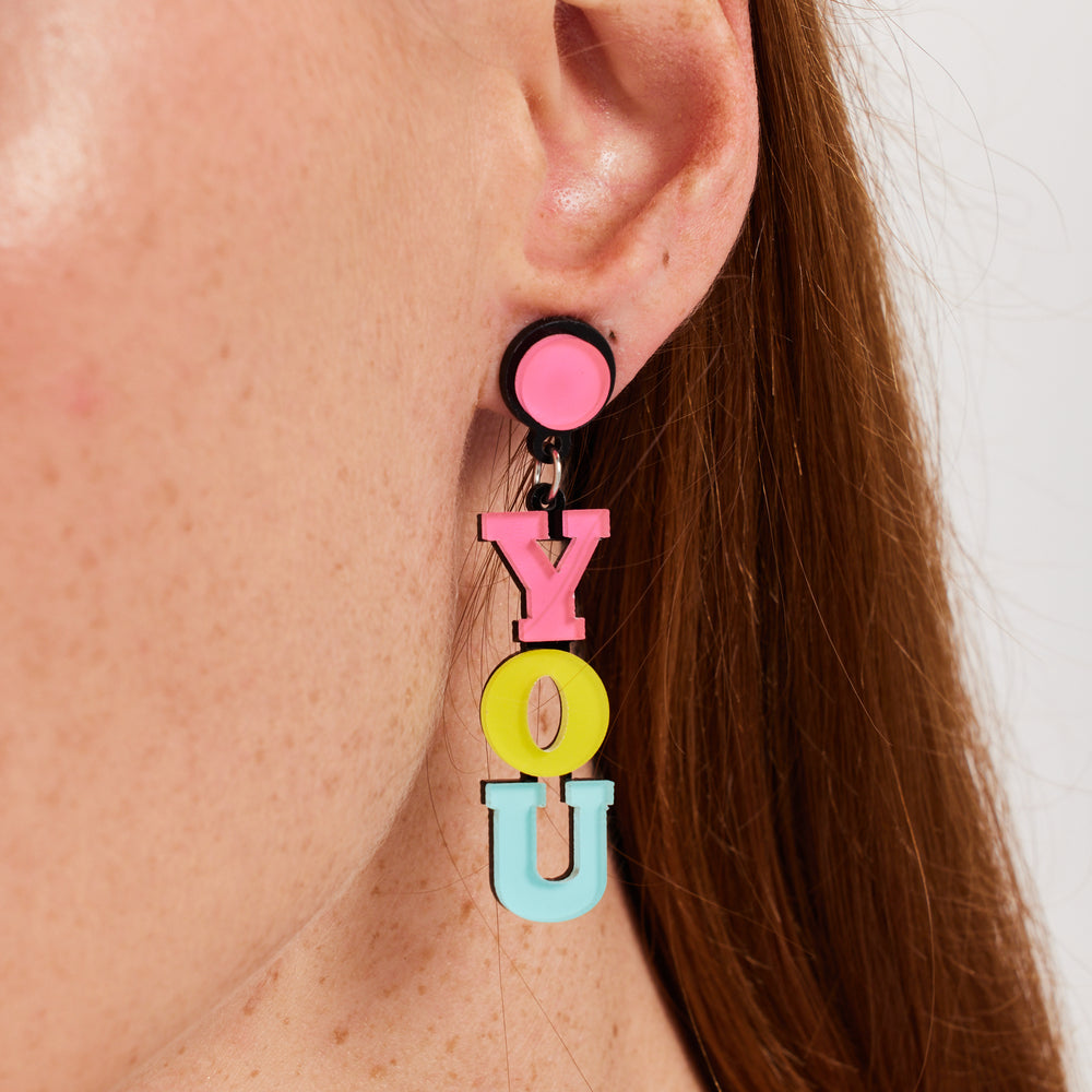 
                  
                    Liquorish "Love You" Drop Style Earrings In Multi Colour
                  
                