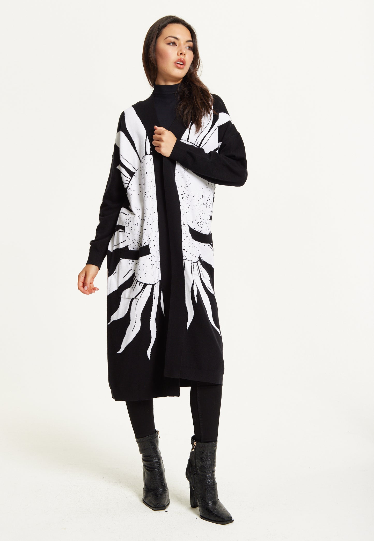 
                  
                    Black Sun Graphic Longline Cardigan
                  
                