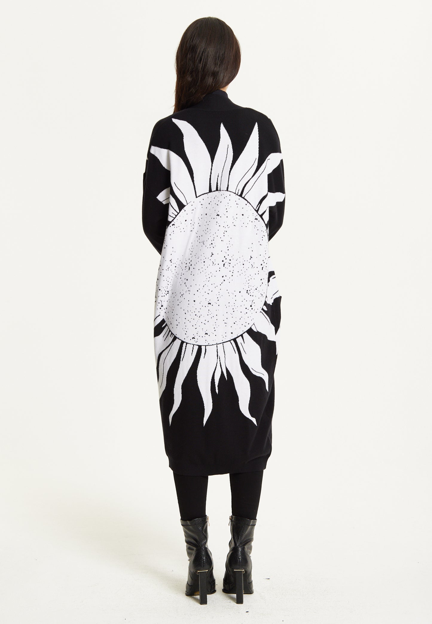 
                  
                    Black Sun Graphic Longline Cardigan
                  
                
