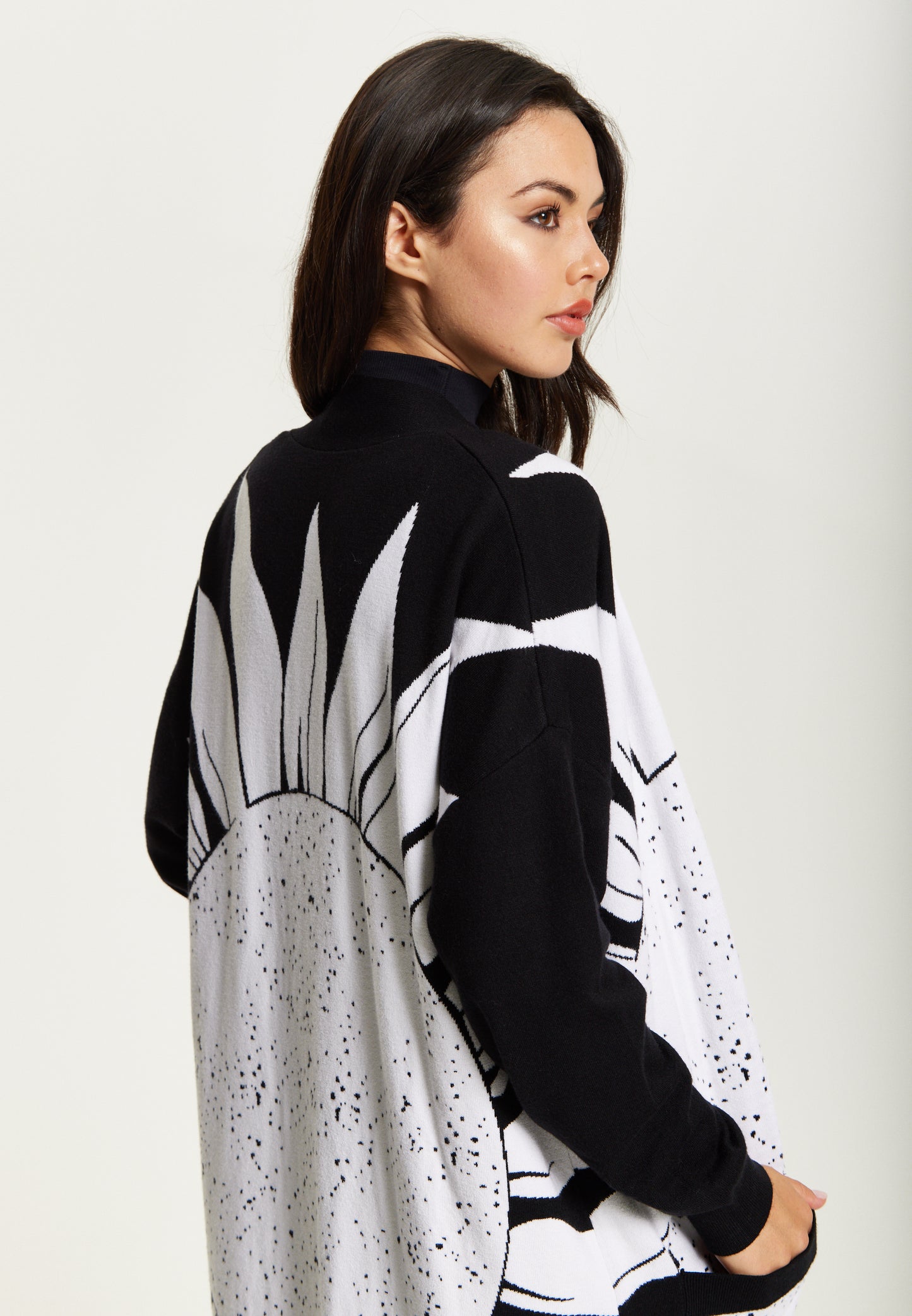 
                  
                    Black Sun Graphic Longline Cardigan
                  
                