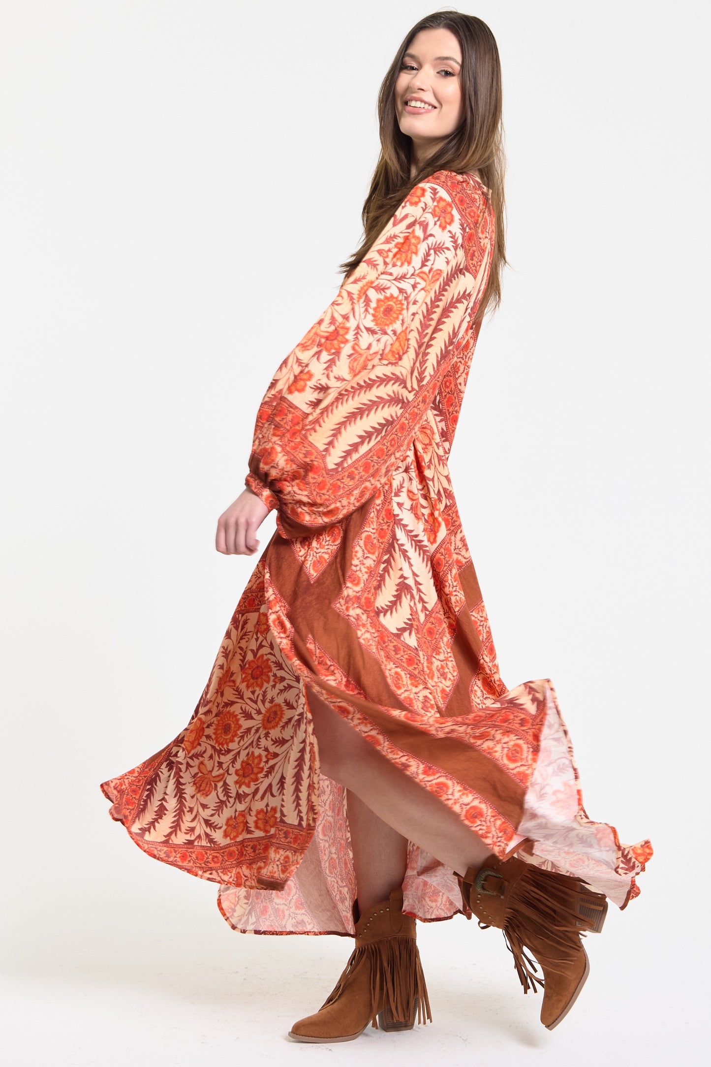 
                  
                    Bohemian Floral Maxi Dress
                  
                