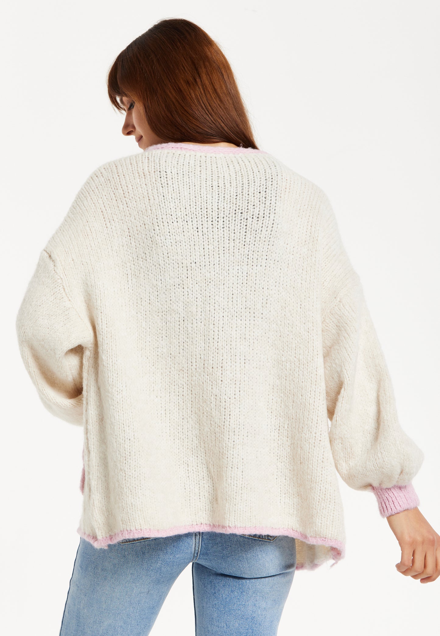 
                  
                    Liquorish Mohair Knitted Cardigan with Pockets in White
                  
                