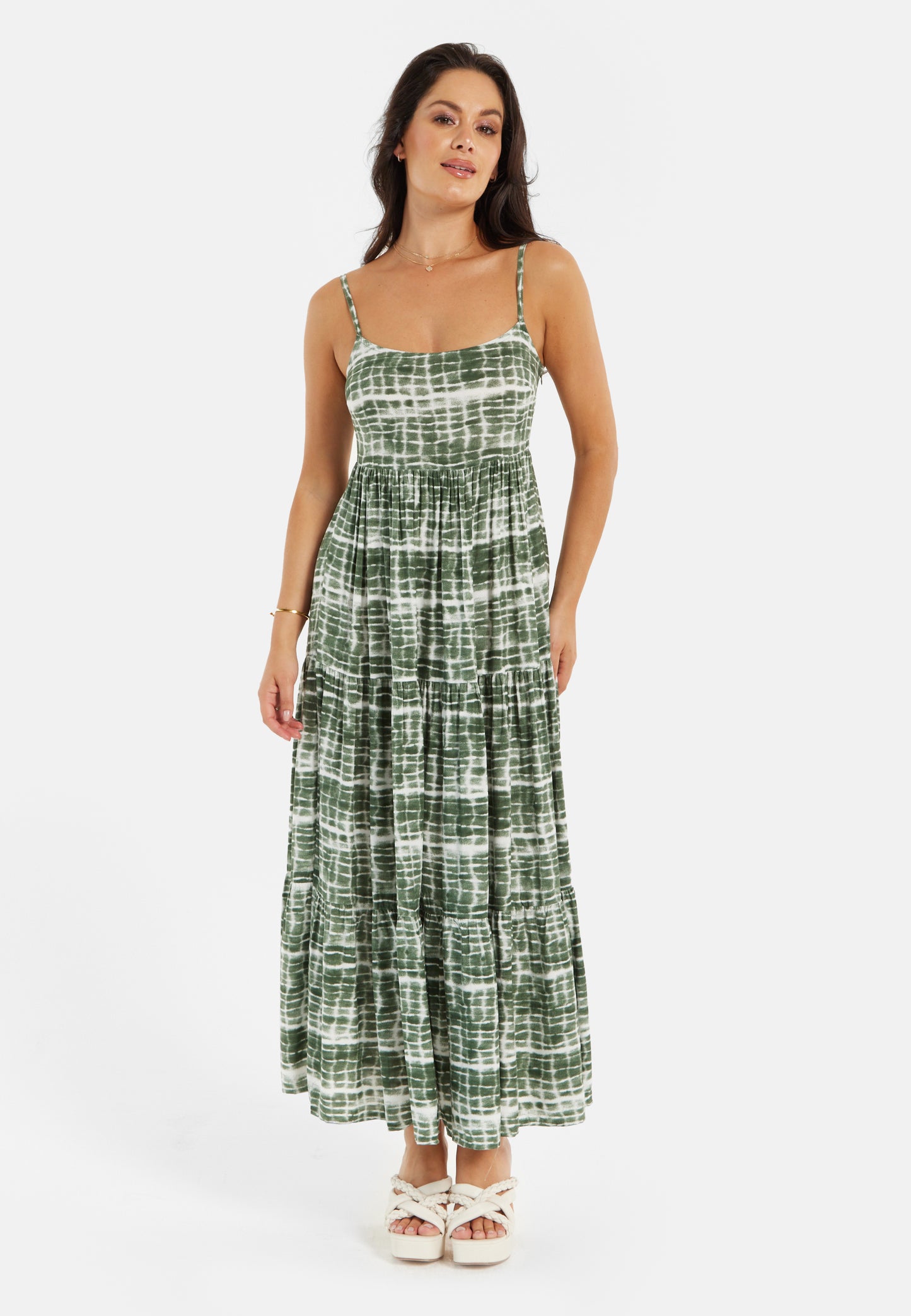 
                  
                    Liquorish Khaki Tie Dye Cami Maxi Dress
                  
                