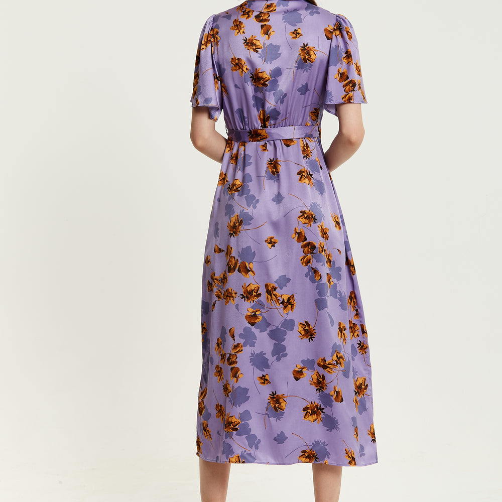 
                  
                    Liquorish Purple Floral Wrap Maxi Dress
                  
                