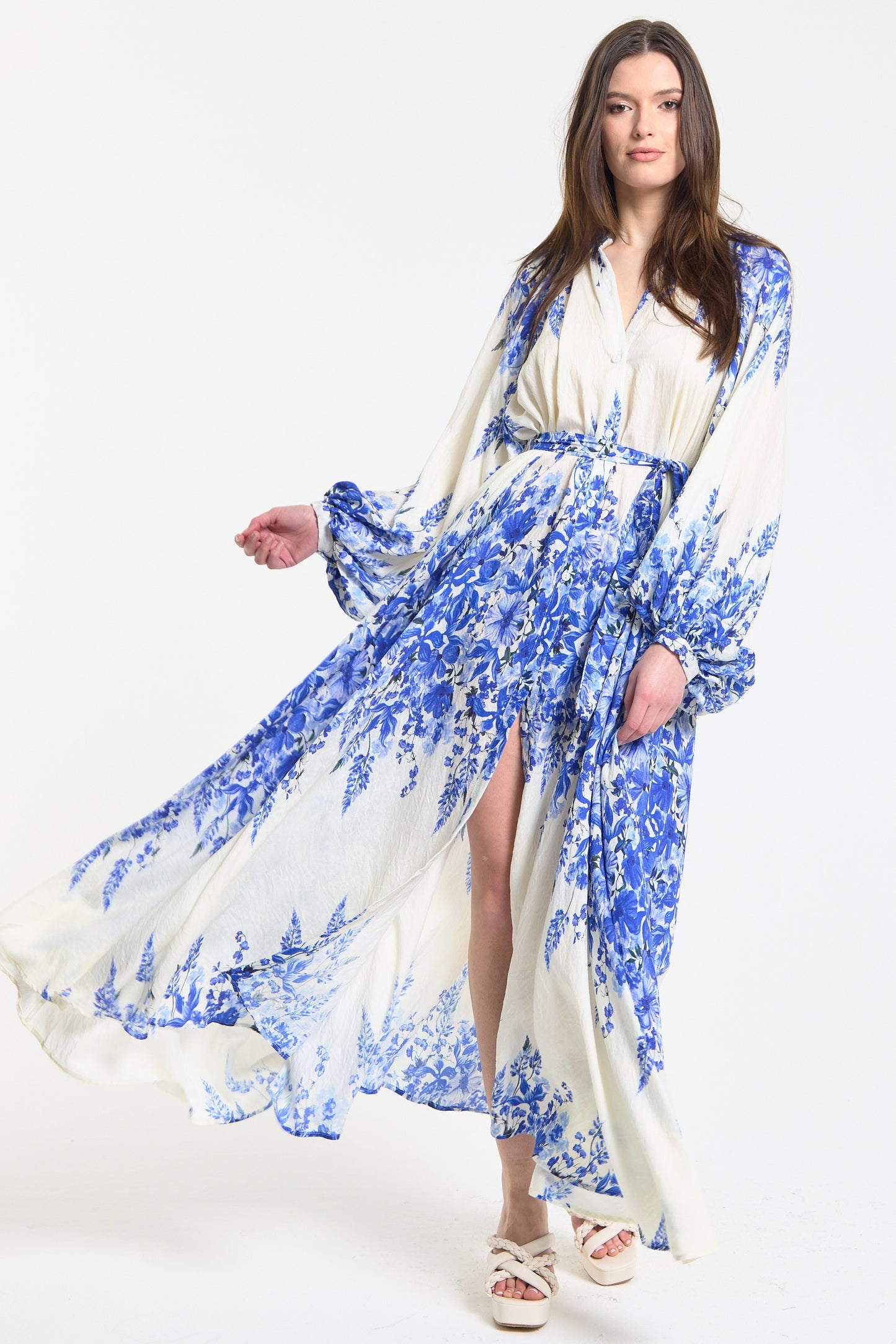 
                  
                    Blue Floral Maxi Dress
                  
                