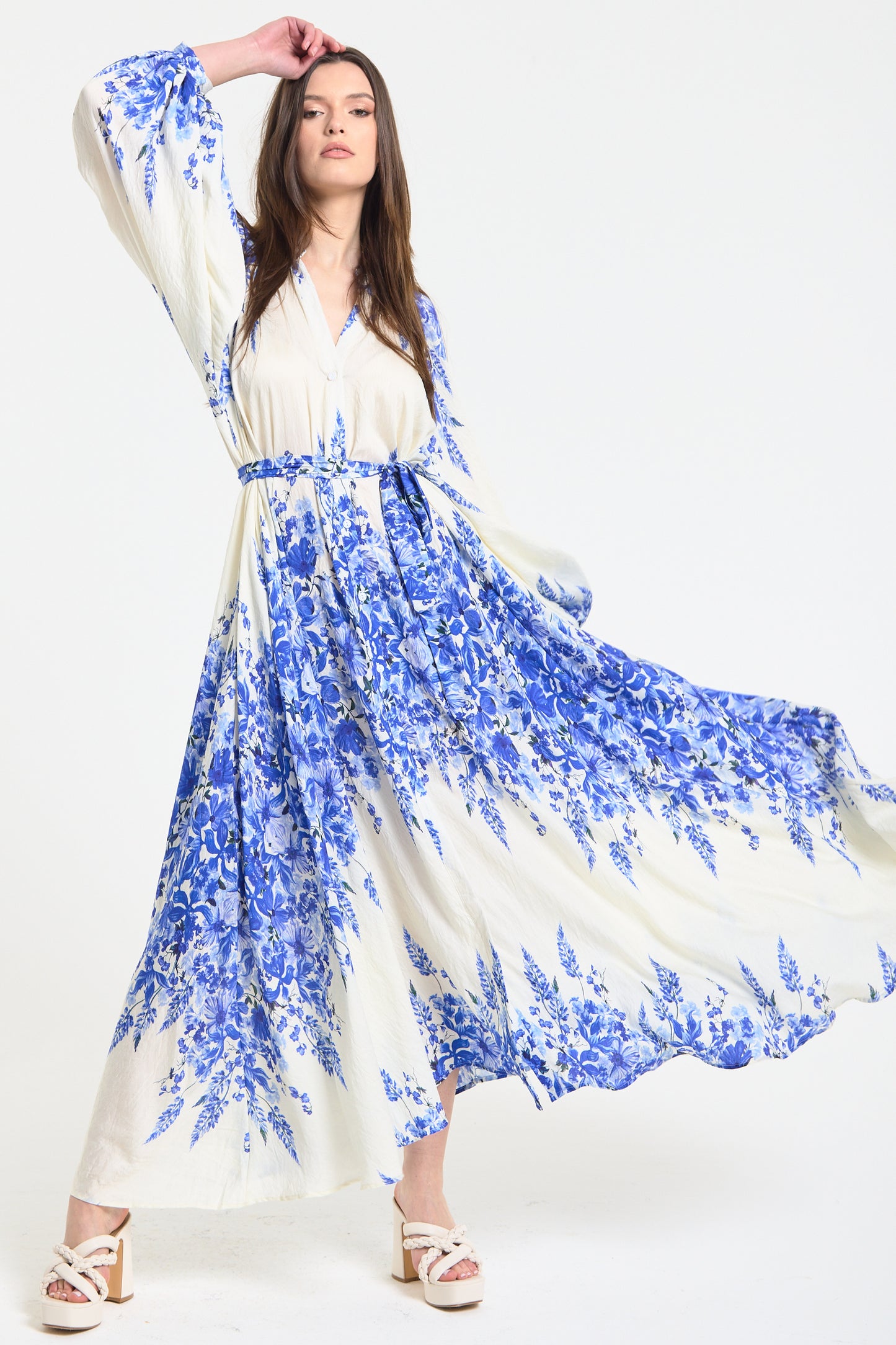 
                  
                    Blue Floral Maxi Dress
                  
                