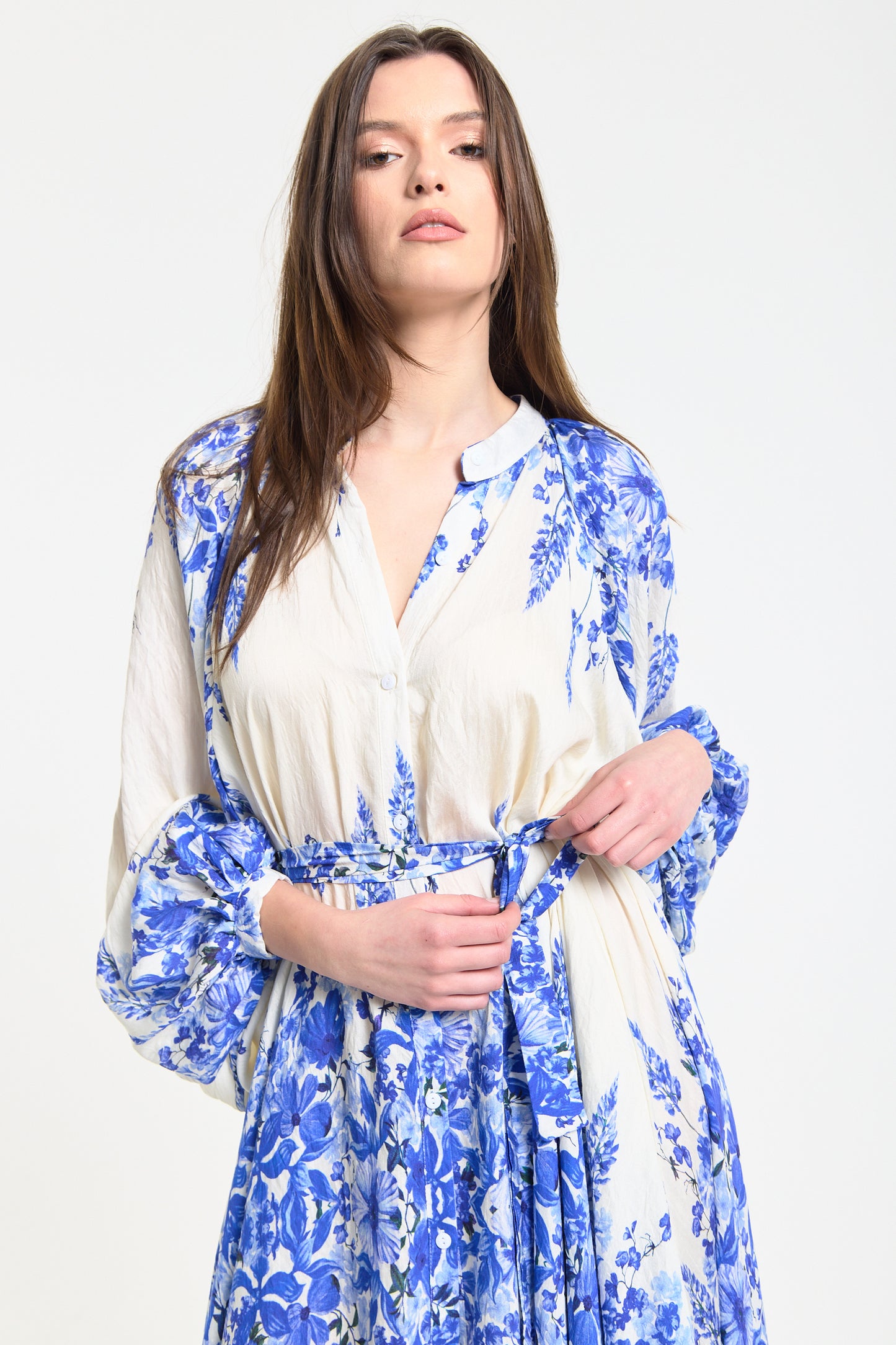 
                  
                    Blue Floral Maxi Dress
                  
                