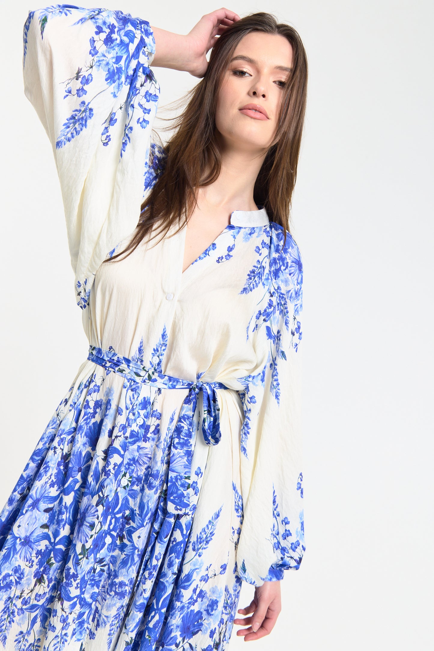 
                  
                    Blue Floral Maxi Dress
                  
                