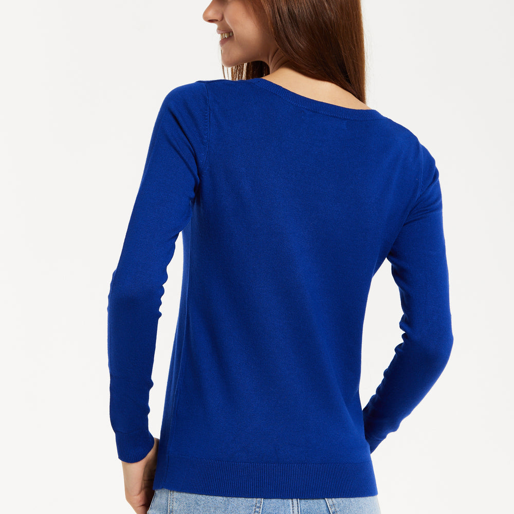 
                  
                    Women's Classic Round Neck Royal Blue Pullover
                  
                