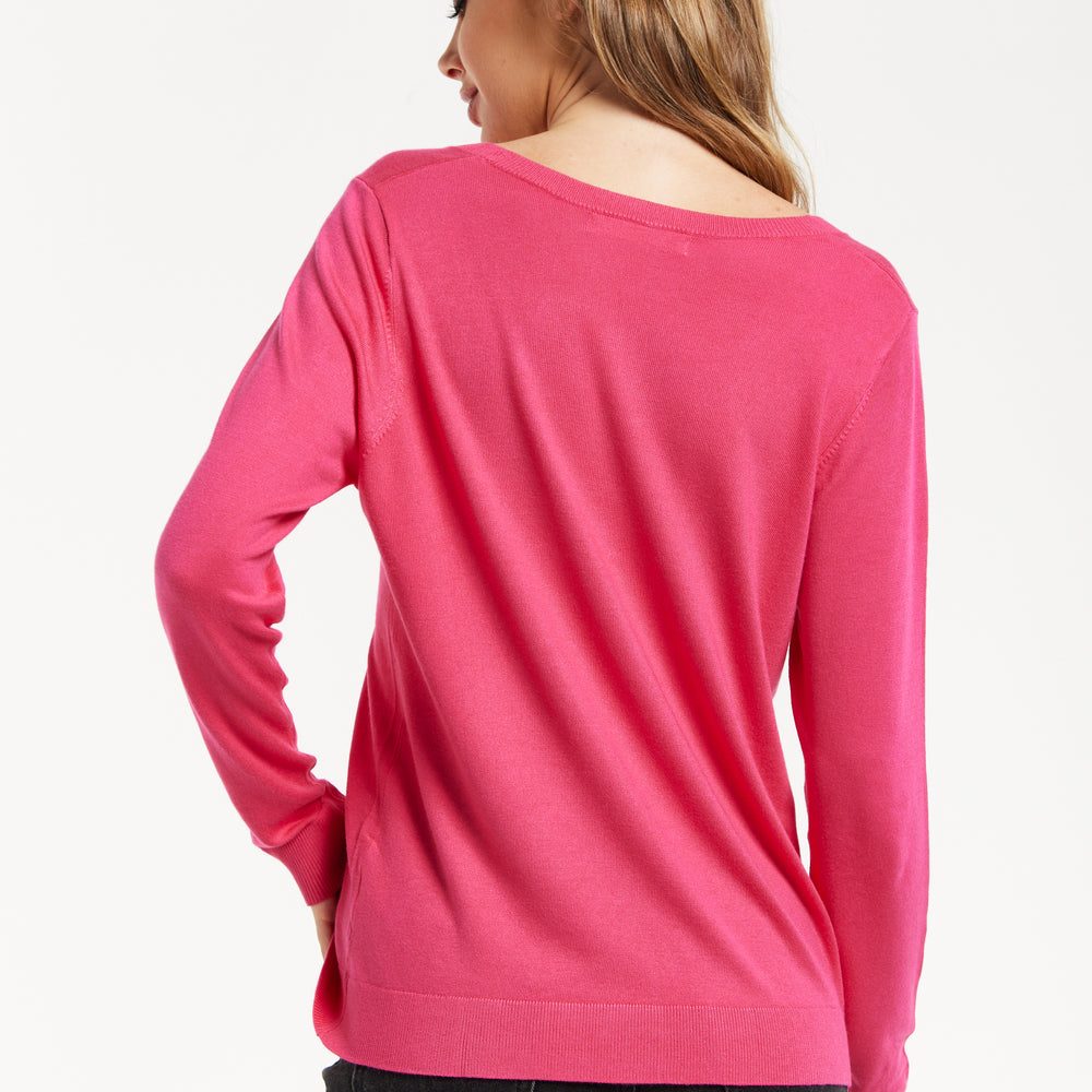 
                  
                    Liquorish Classic Round Neck Pink Pullover
                  
                