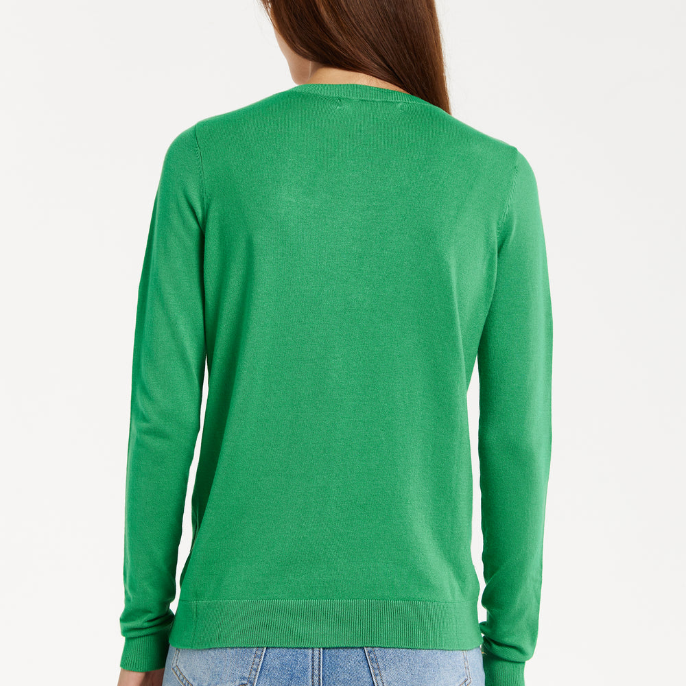 
                  
                    Liquorish Classic Round Neck Green Pullover
                  
                