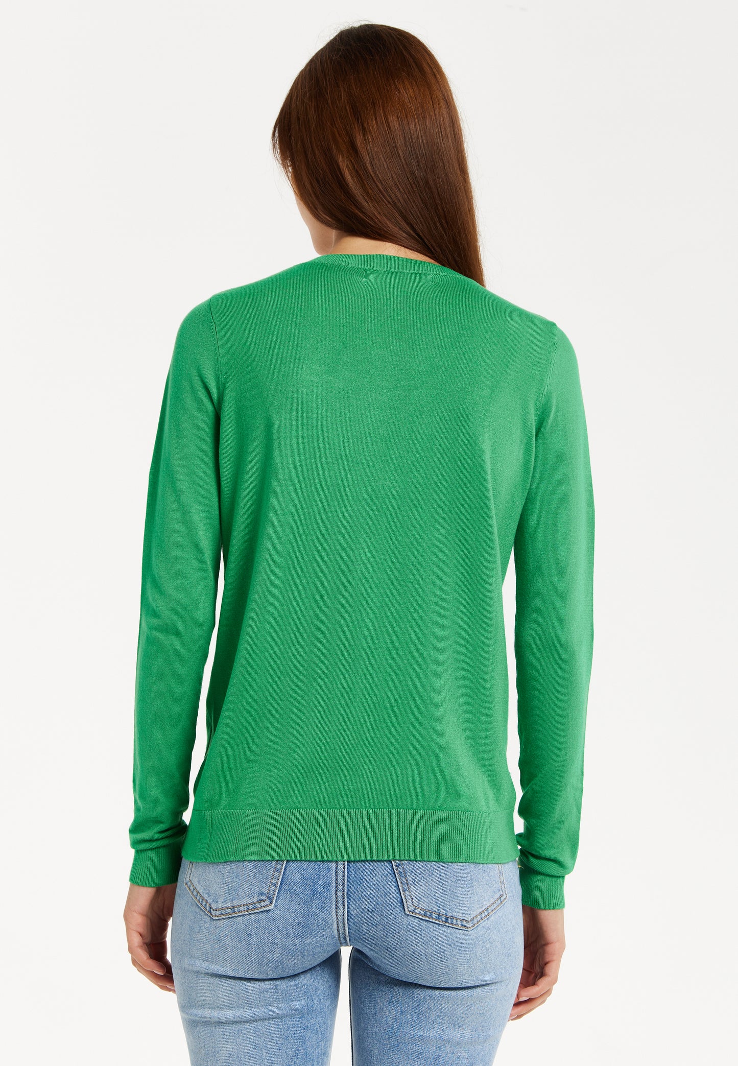 
                  
                    Liquorish Classic Round Neck Green Pullover
                  
                