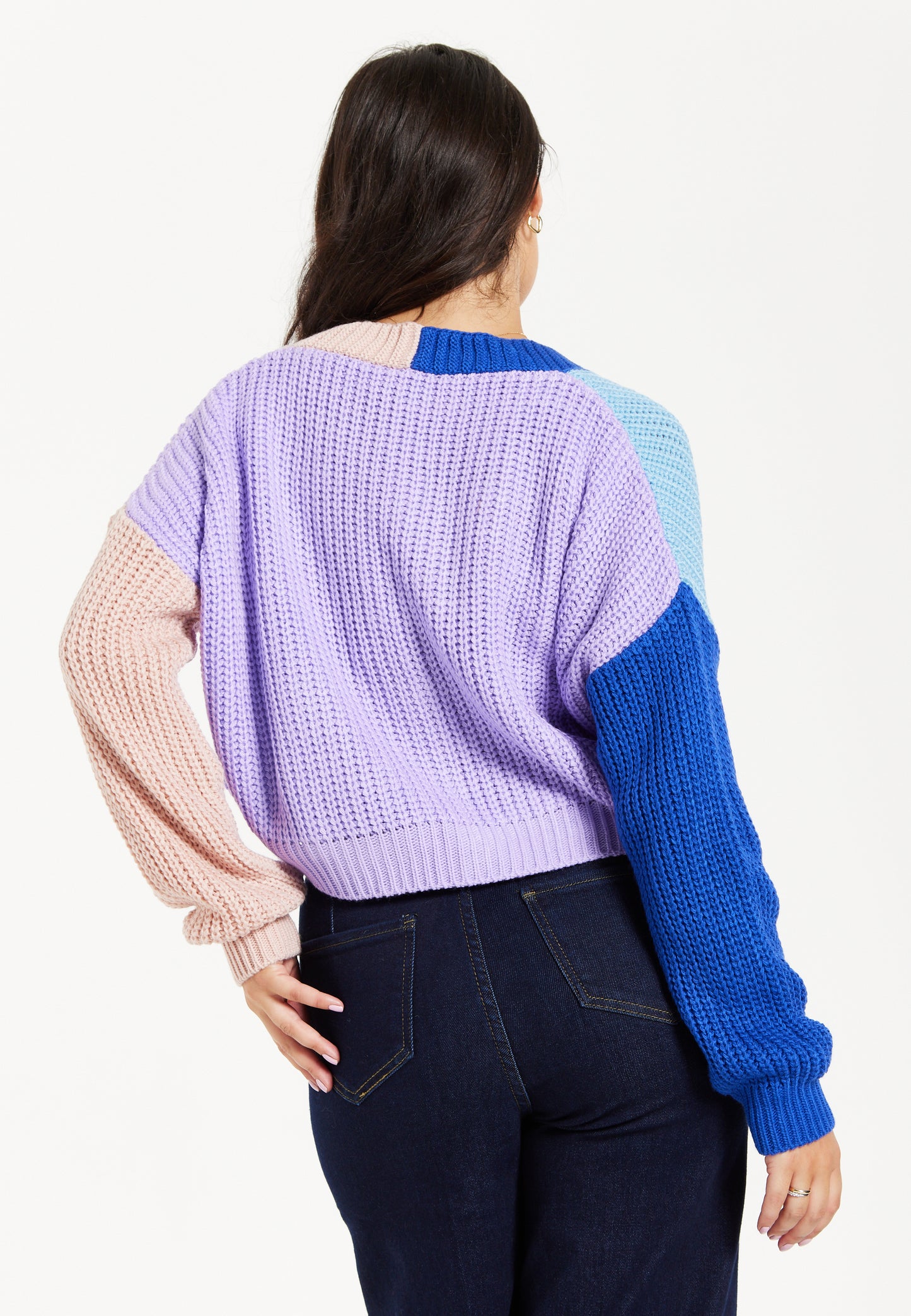 
                  
                    Ribbed Contrast Cardigan In Cool Tones
                  
                