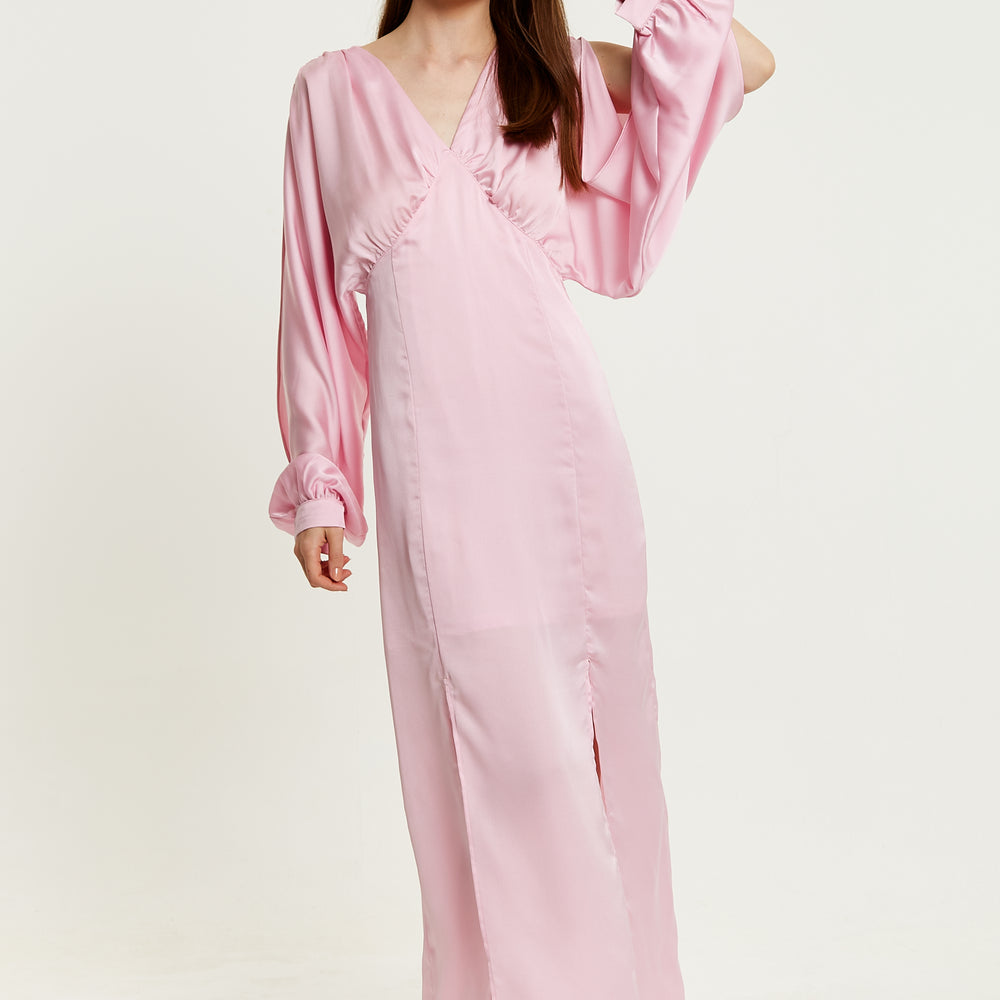 
                  
                    Liquorish Light Pink Maxi Dress With Sleeve Slits
                  
                