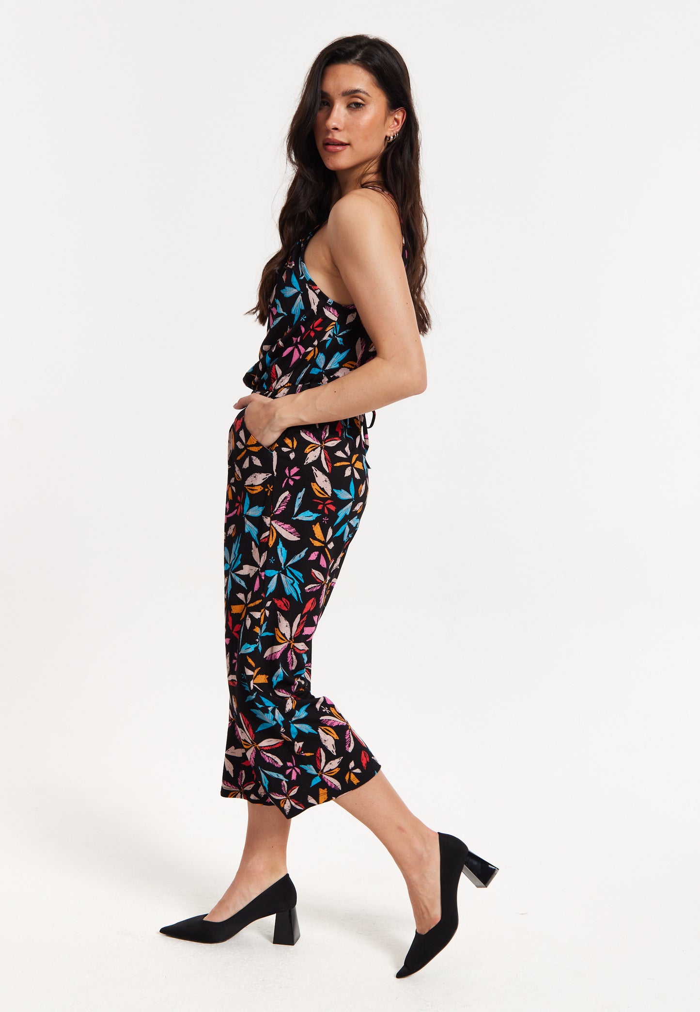 
                  
                    Floral Print Sleeveless Jumpsuit
                  
                