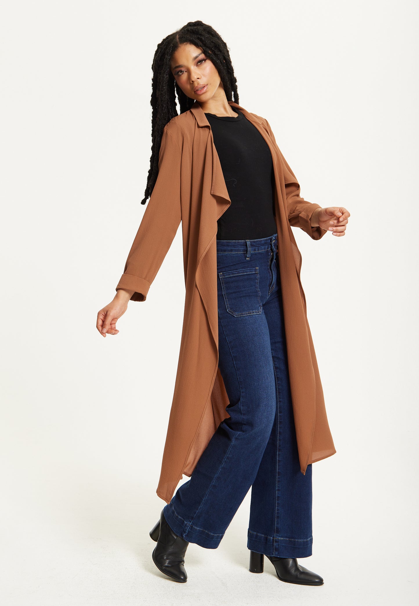 
                  
                    Camel Waterfall Duster Coat
                  
                