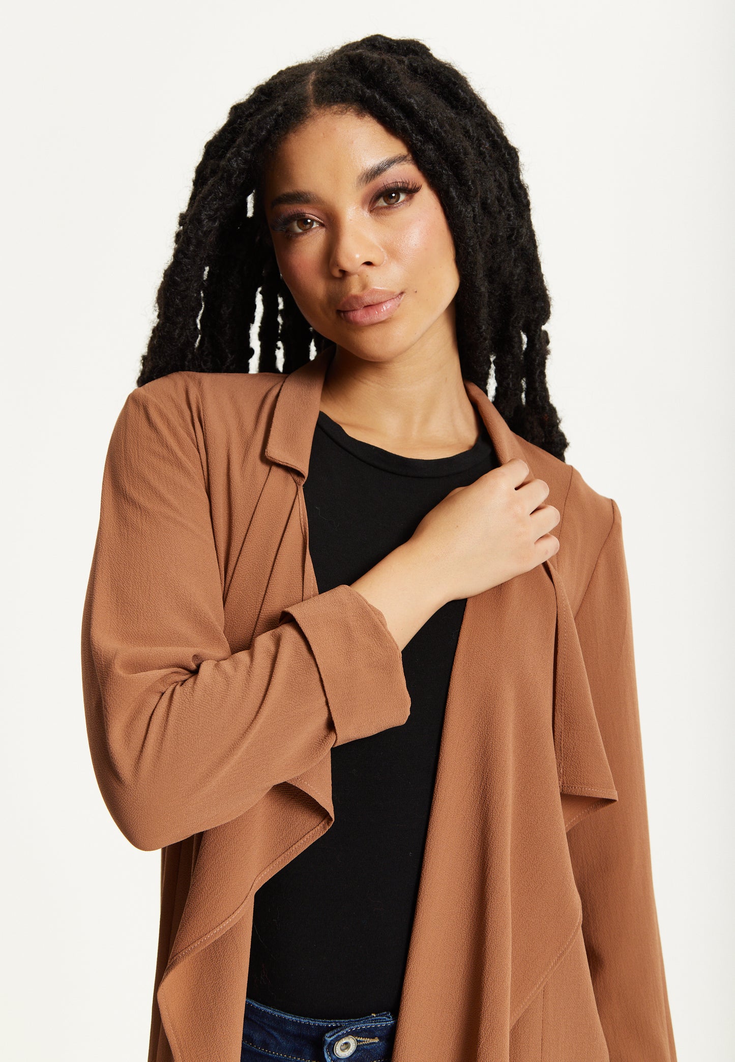 
                  
                    Camel Waterfall Duster Coat
                  
                