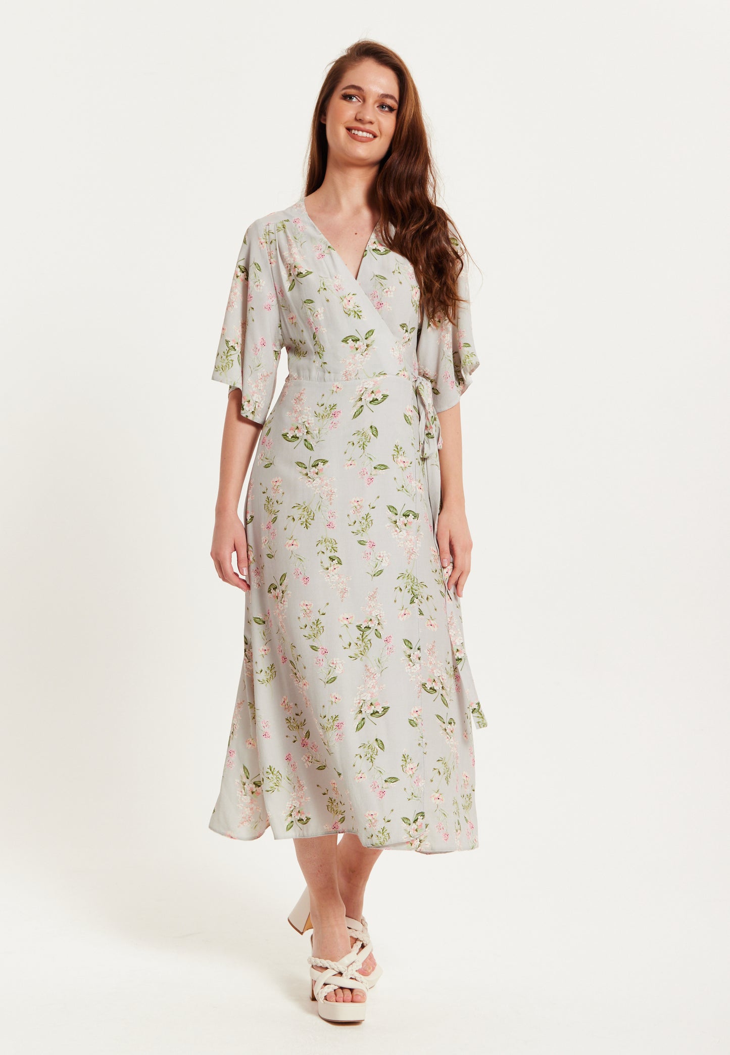 Buy COLD-SHOULDER PRINTED MAXI WRAP DRESS for Women Online in India