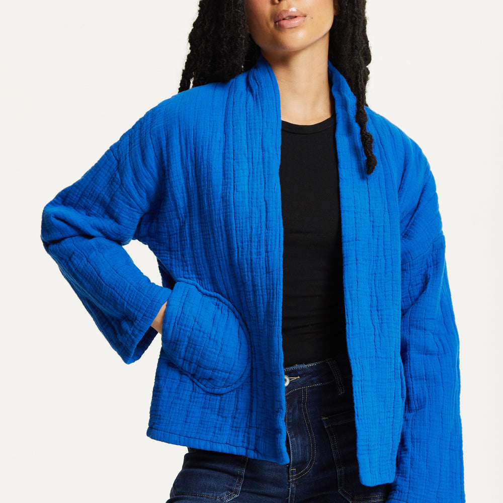 
                  
                    Blue Quilted Cotton Jacket
                  
                