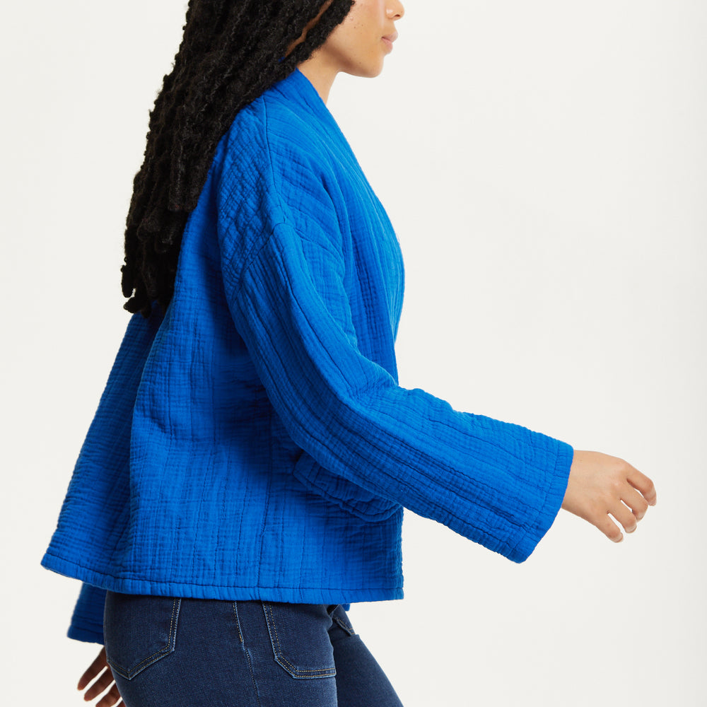 
                  
                    Blue Quilted Cotton Jacket
                  
                