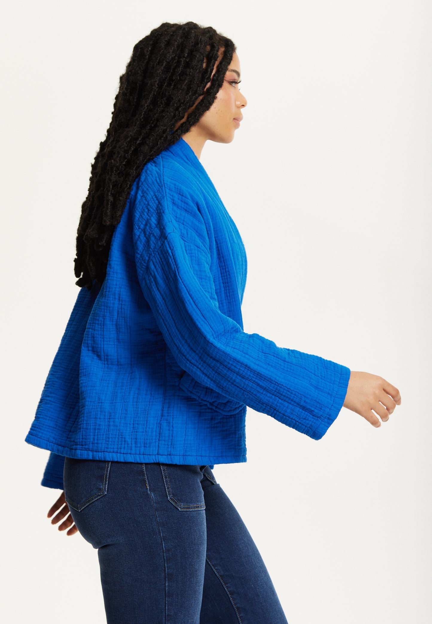 
                  
                    Blue Quilted Cotton Jacket
                  
                