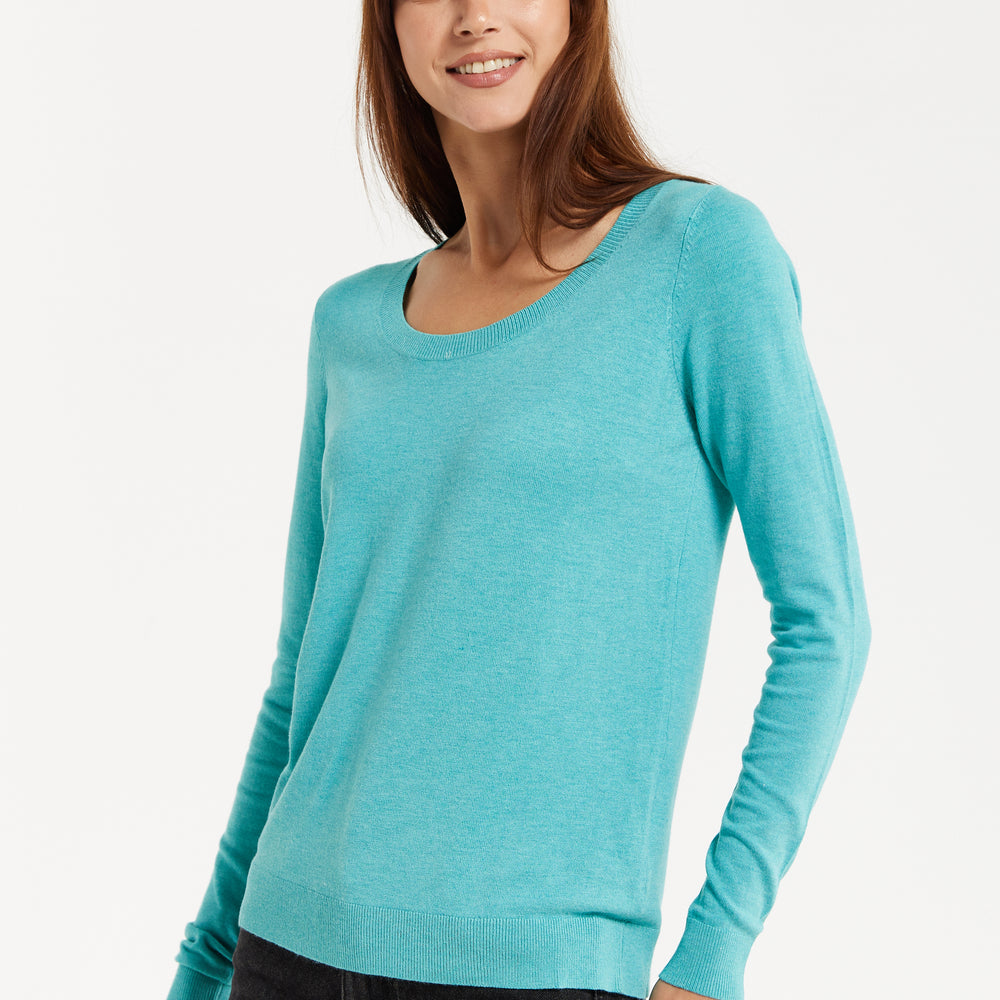 
                  
                    Liquorish Classic Round Neck Sky Blue Pullover
                  
                