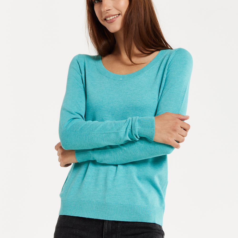 
                  
                    Liquorish Classic Round Neck Sky Blue Pullover
                  
                